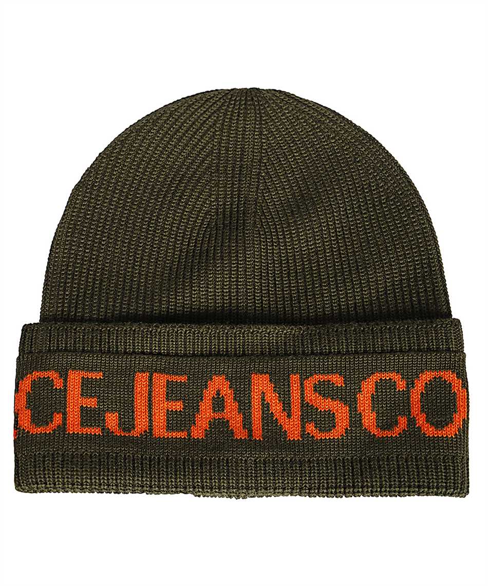 Versace Jeans Couture Logo-embroidered Beanie In Green