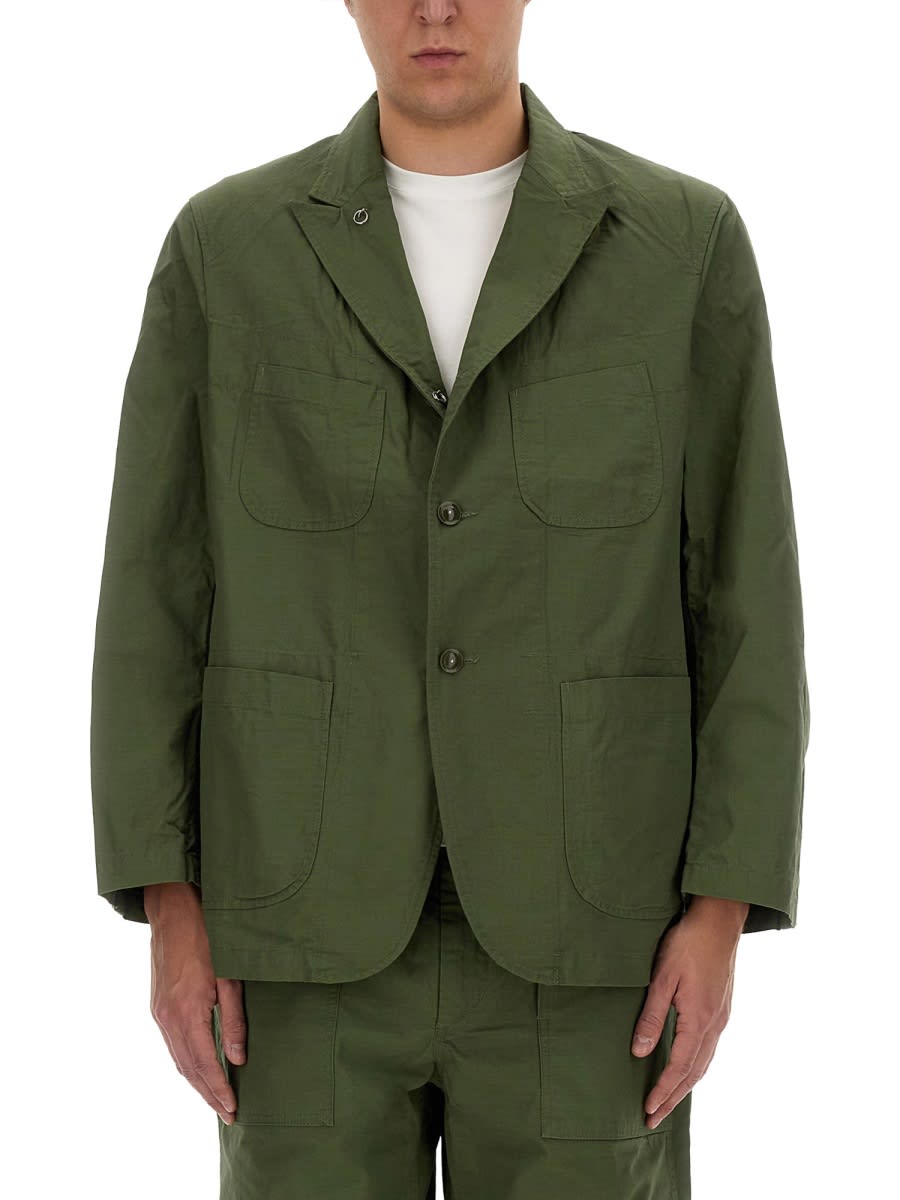 Shop Engineered Garments Cotton Jacket In Green