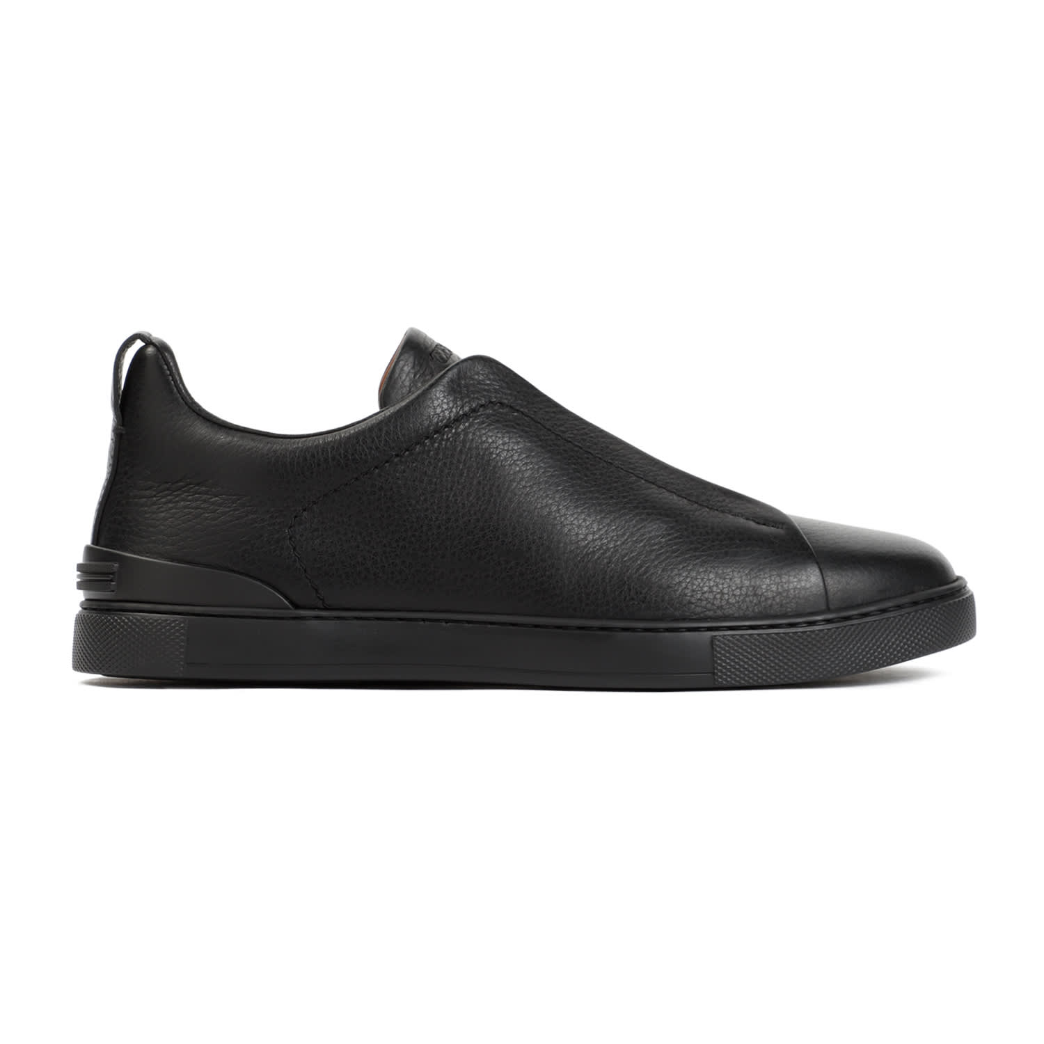 Zegna Triple Stitch Low-cut Skate Shoes In Black