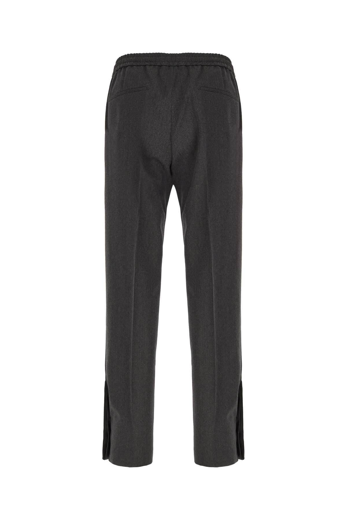 Shop Gucci Dark Grey Wool Pants In Dk Grey Navy