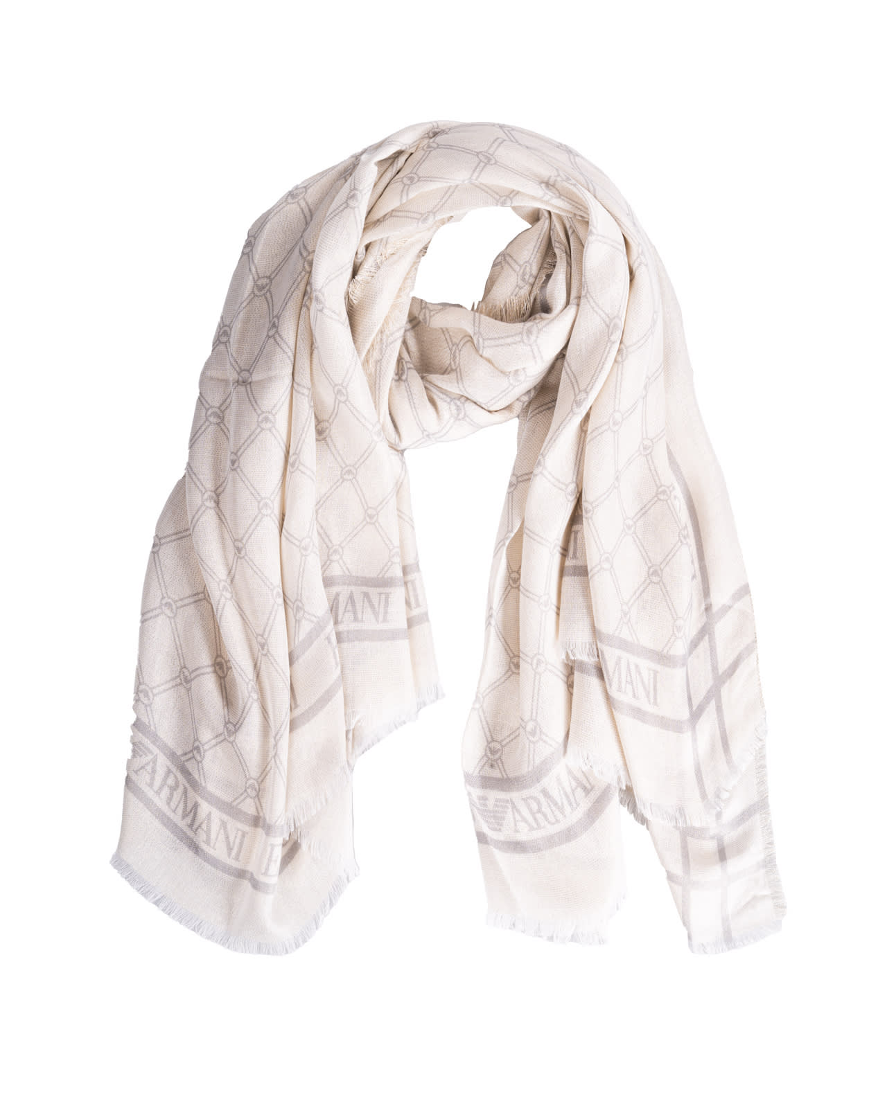 Shop Emporio Armani Scarfs White