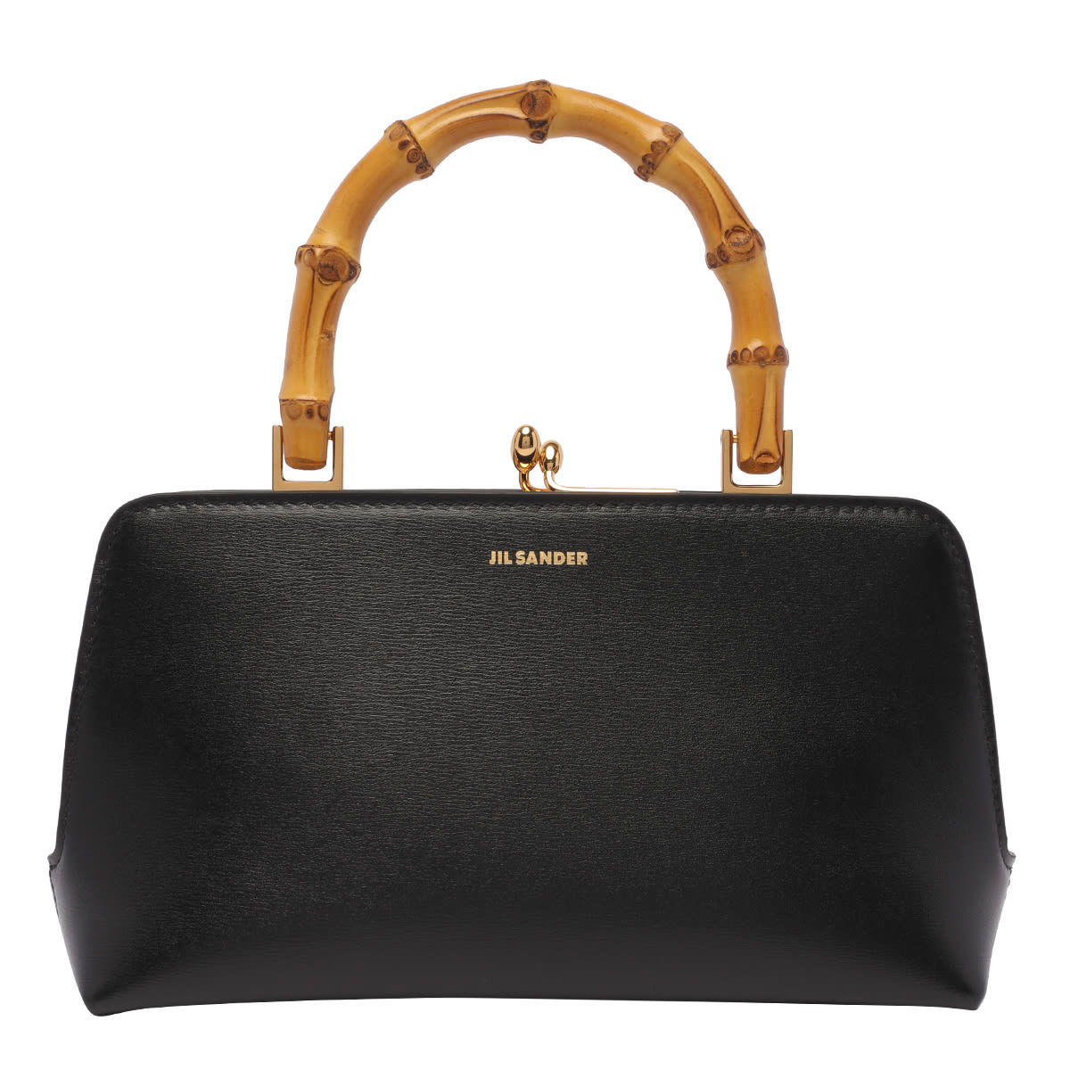 Shop Jil Sander Goji Bamboo Mini Handbag In Black