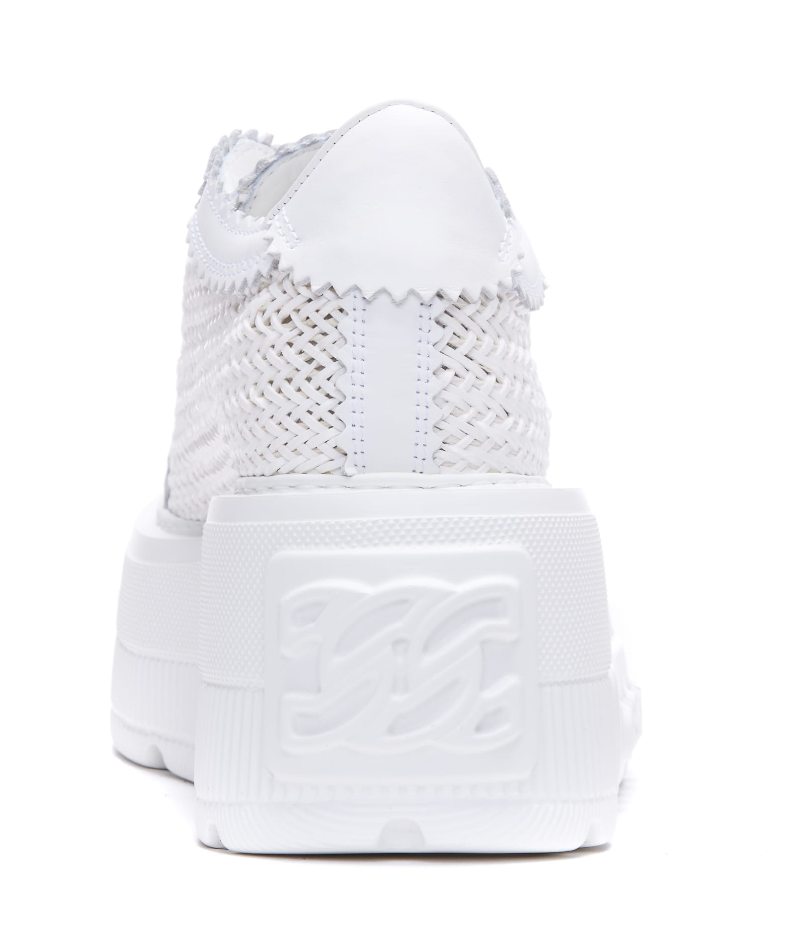 Shop Casadei Platform Sneakers In Bianco