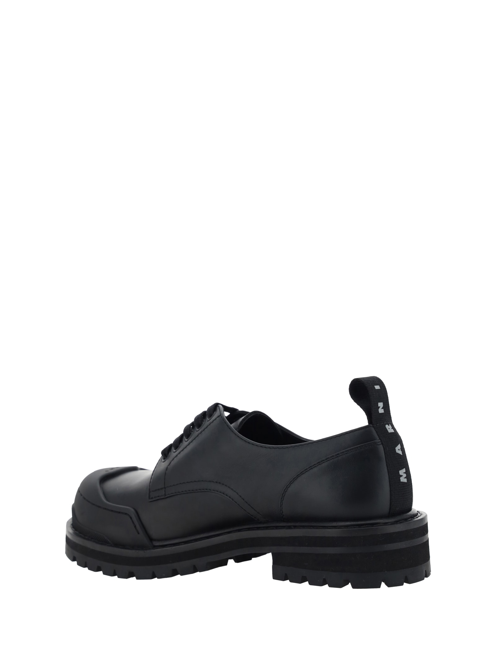 Shop Marni Dada Army Derby Shoes In Black