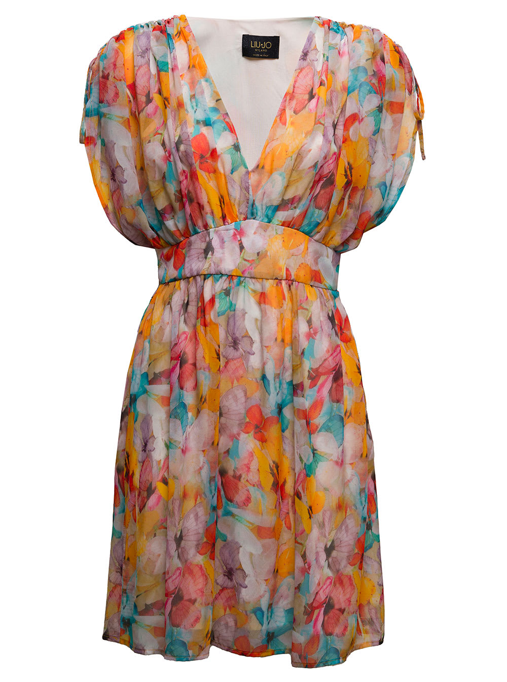 Liu-Jo Liu Jo Womans Multicolor Floral Satin Dress
