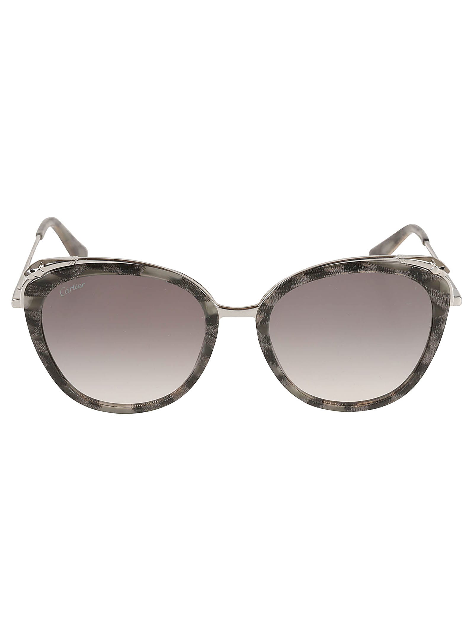 Cartier Eyewear Round Semi- Cat-eye Sunglasses