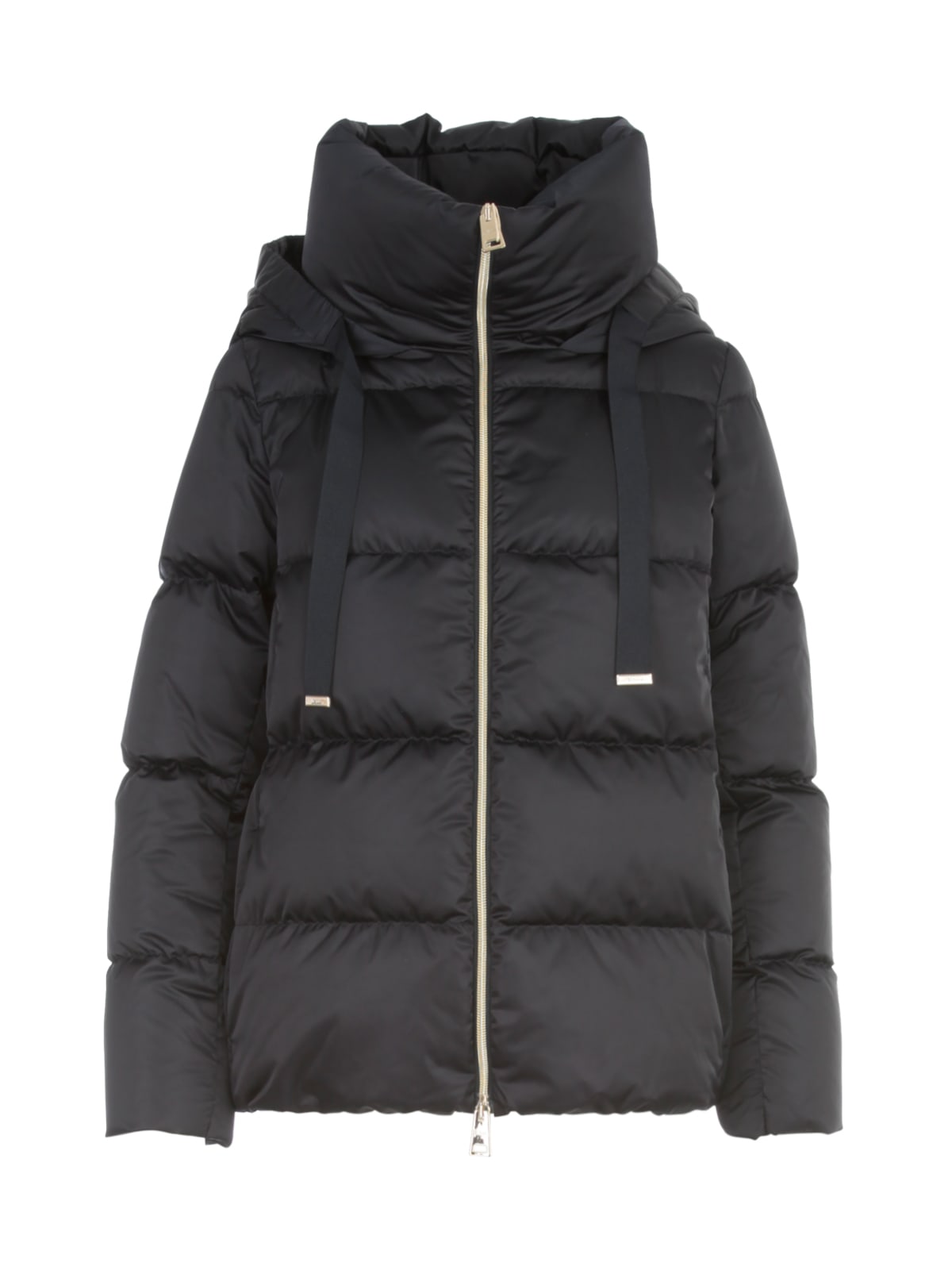 Herno Hooded Padded Jacket W/satin Cape