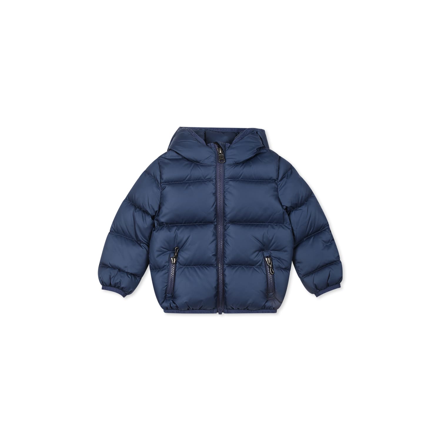 Colmar Blue Down Jacket For Baby Boy With Logo In Blue