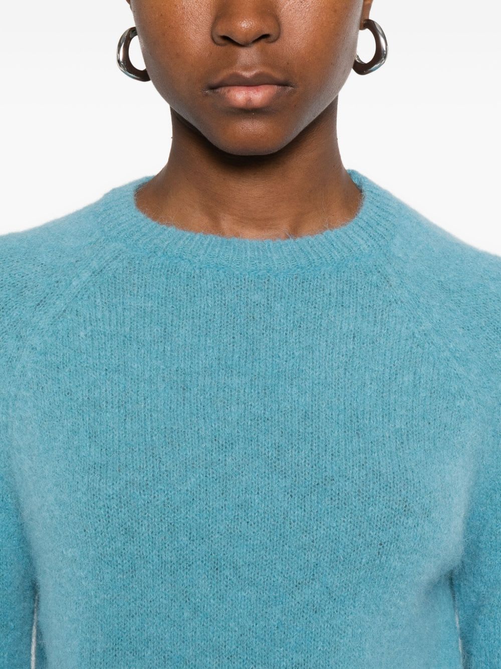 Base Wool Crewneck Sweater In Blue