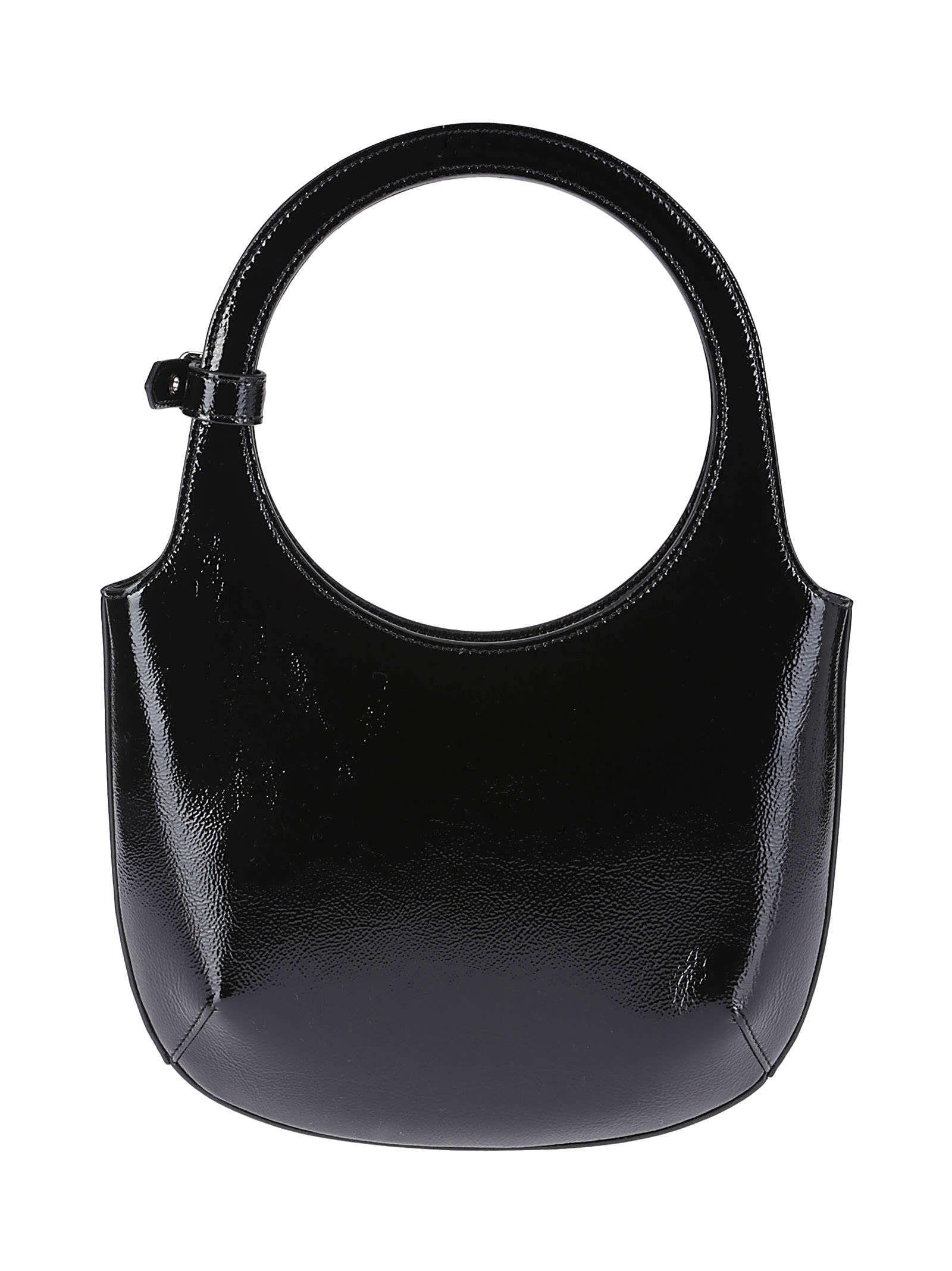 Shop Courrèges Holy Naplack Leather Bag In Black