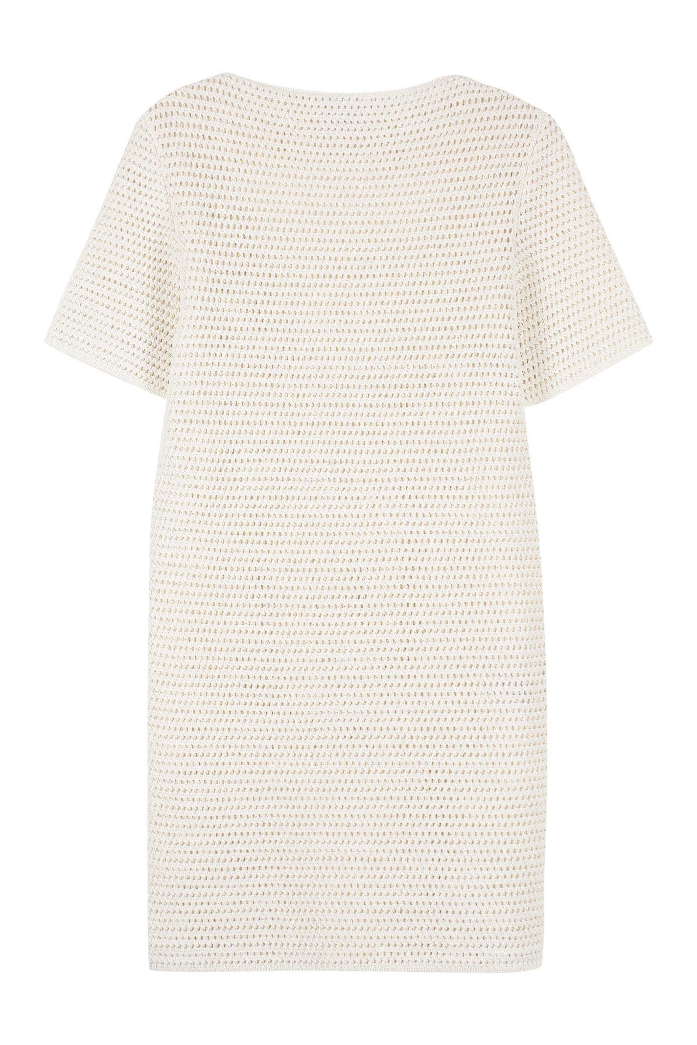 Lace-effect Knitted Dress
