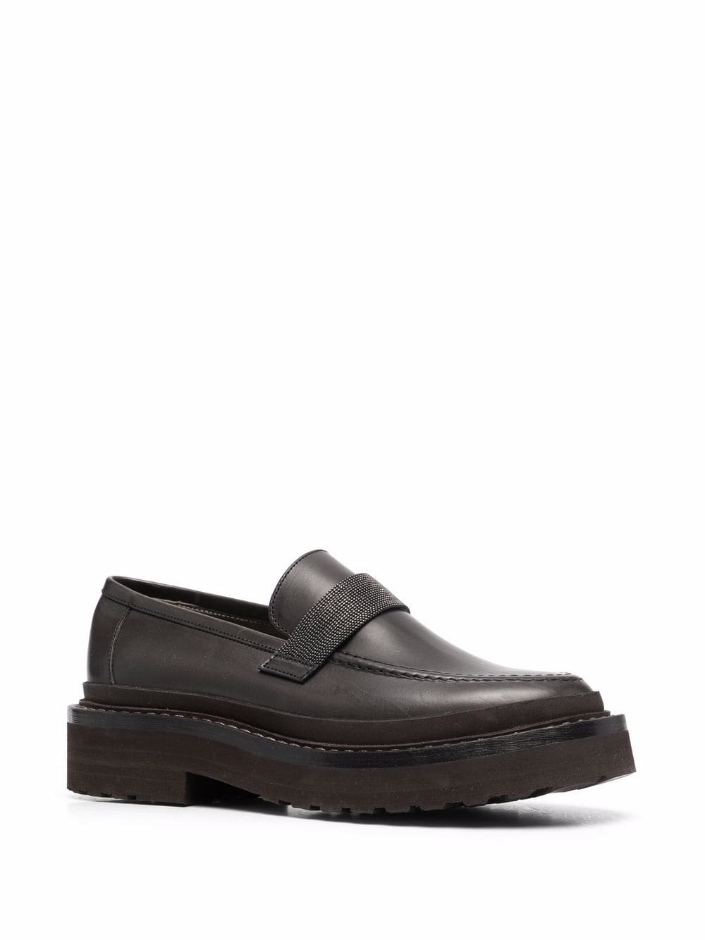 Shop Brunello Cucinelli Loafers In Black