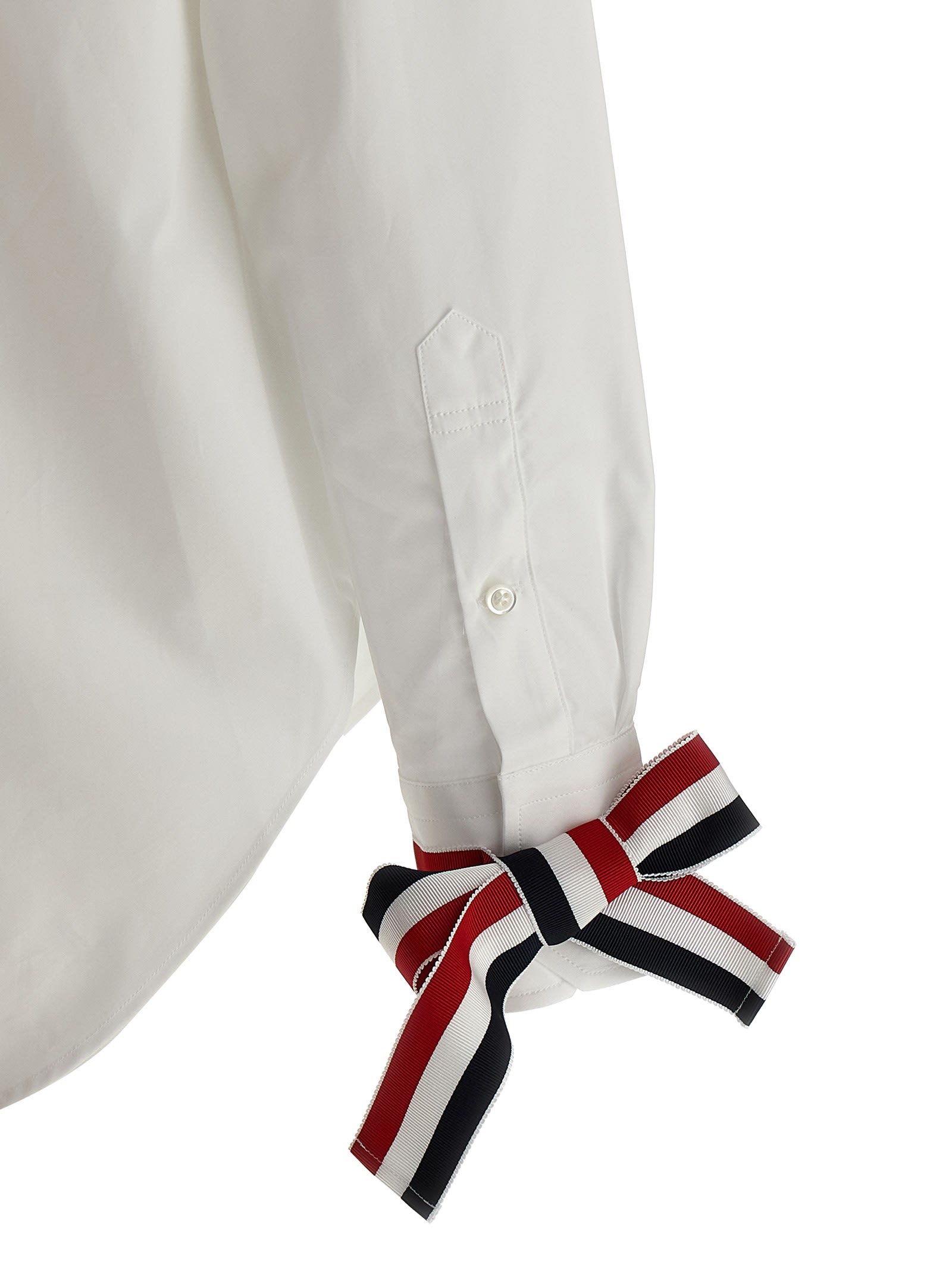 Thom Browne Easy-fit Point Collar Shirt In White