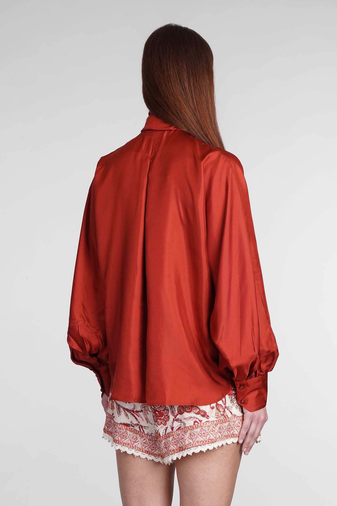 Shop Zimmermann Shirt In Red Silk