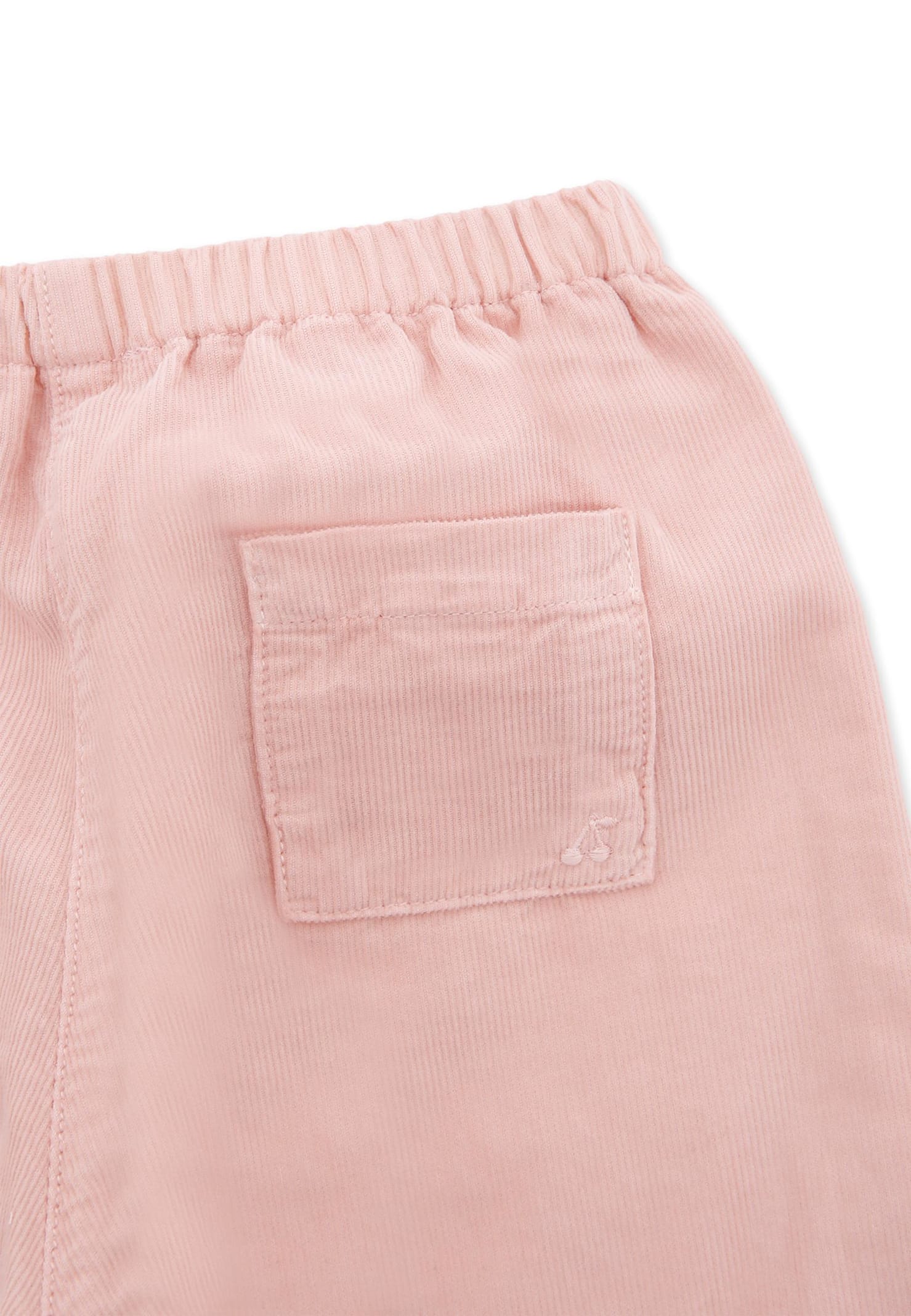 Bonpoint Pink Trousers For Baby Girl With Cherry In Pink