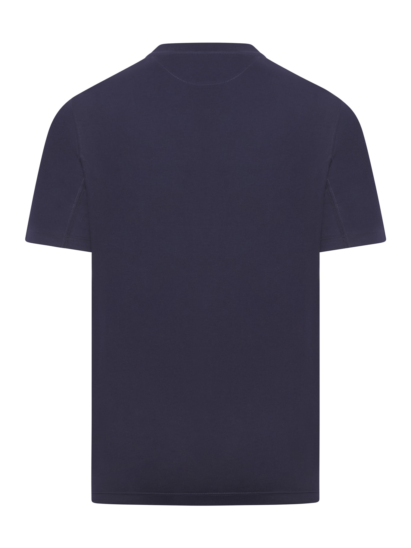 Shop Brunello Cucinelli T-shirt With Logo In Cobalt Grey