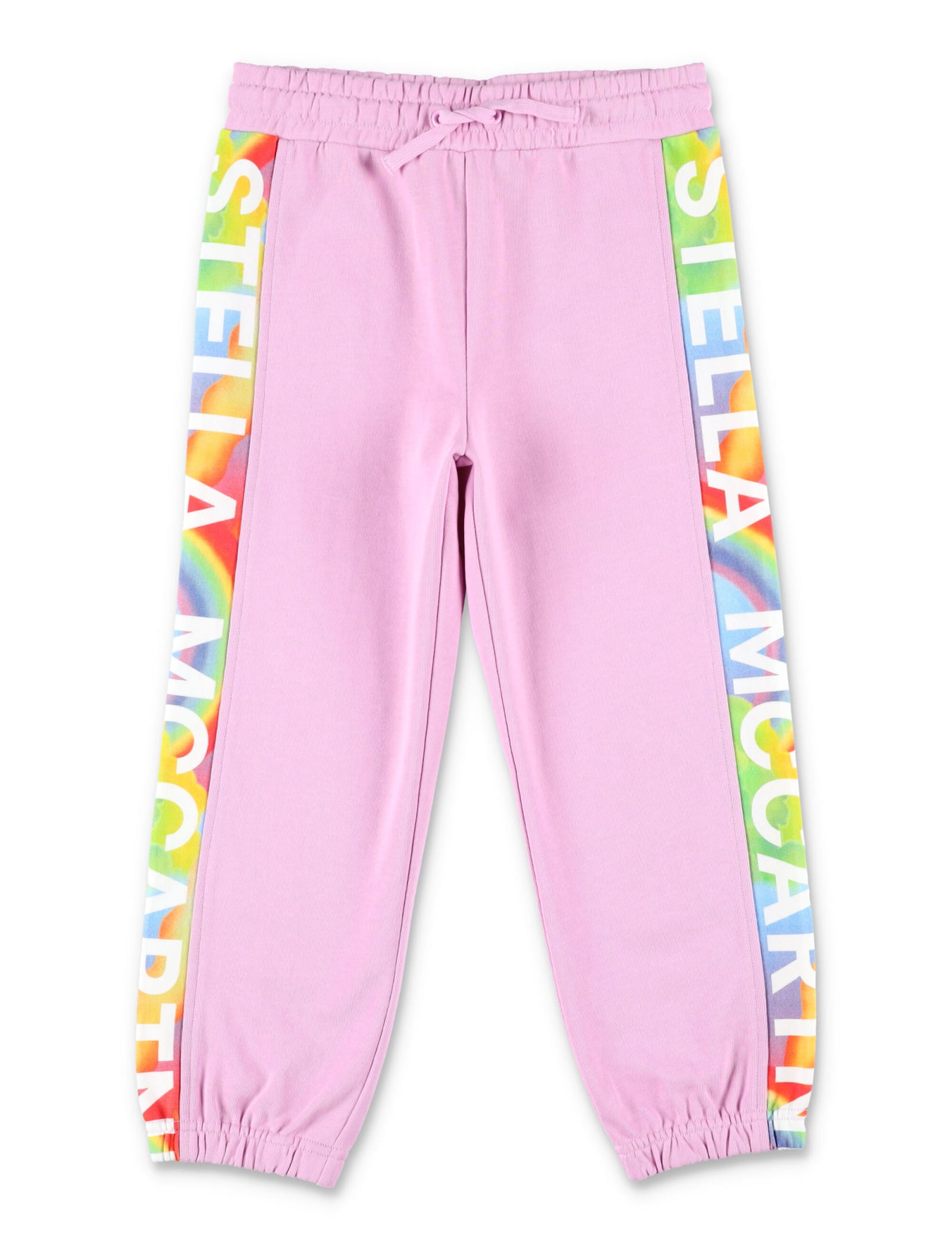 Shop Stella Mccartney Logo Band Jogging Pants In Pink