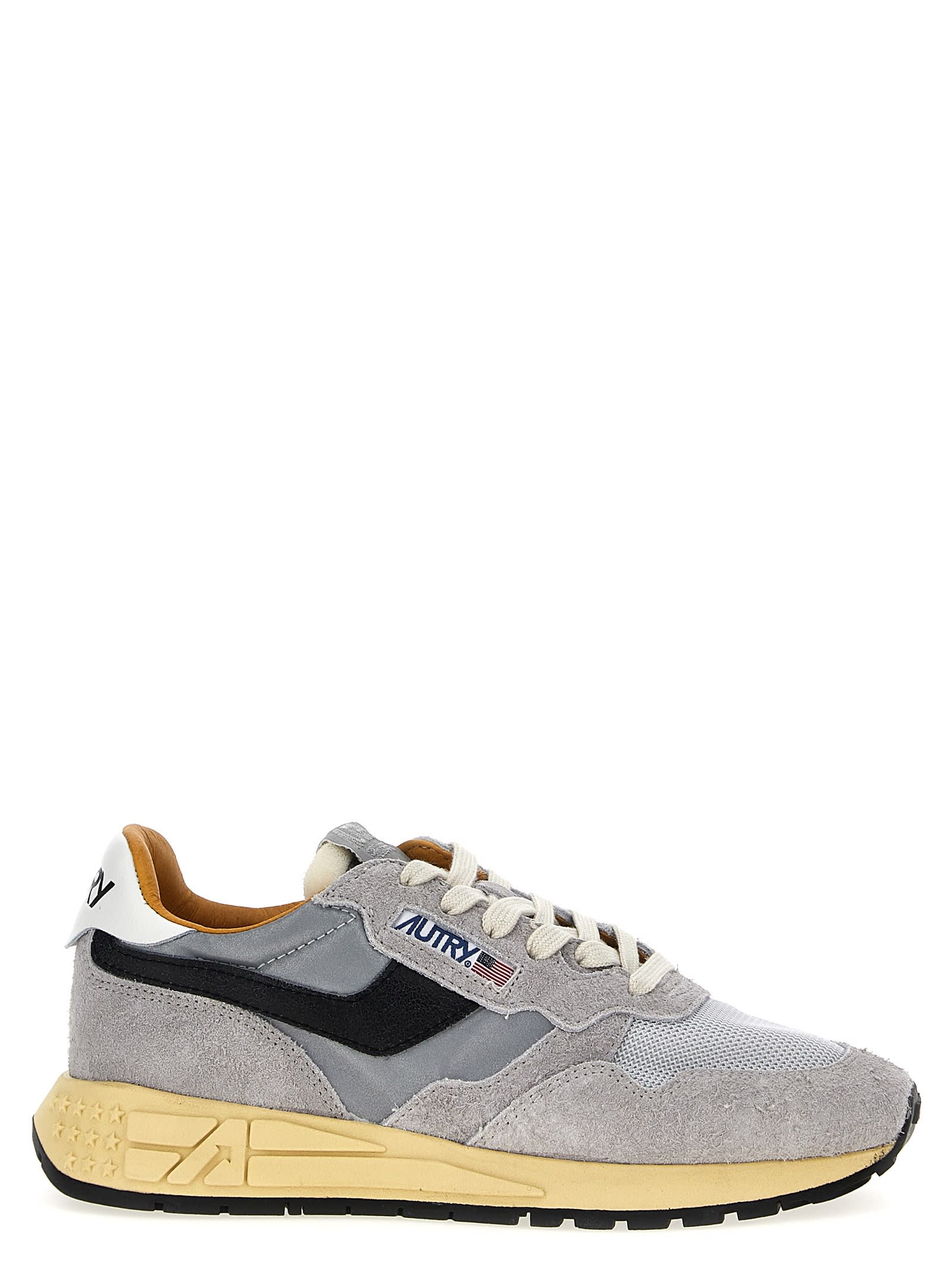 Shop Autry Reelwind Low Sneakers In Beige