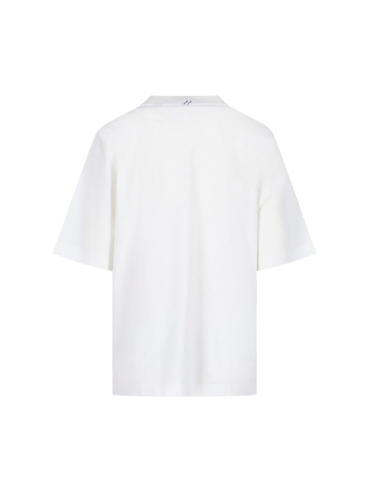 Shop Burberry Ekd Print T-shirt In Bianco