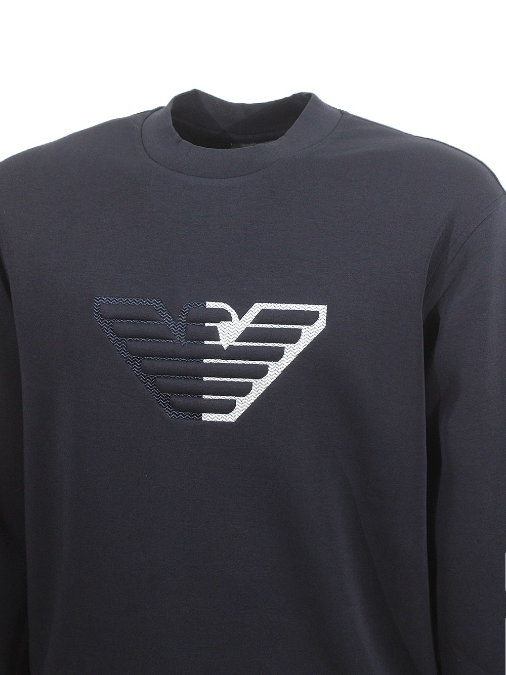 Shop Emporio Armani Crew Neck Sweatshirt In Blue