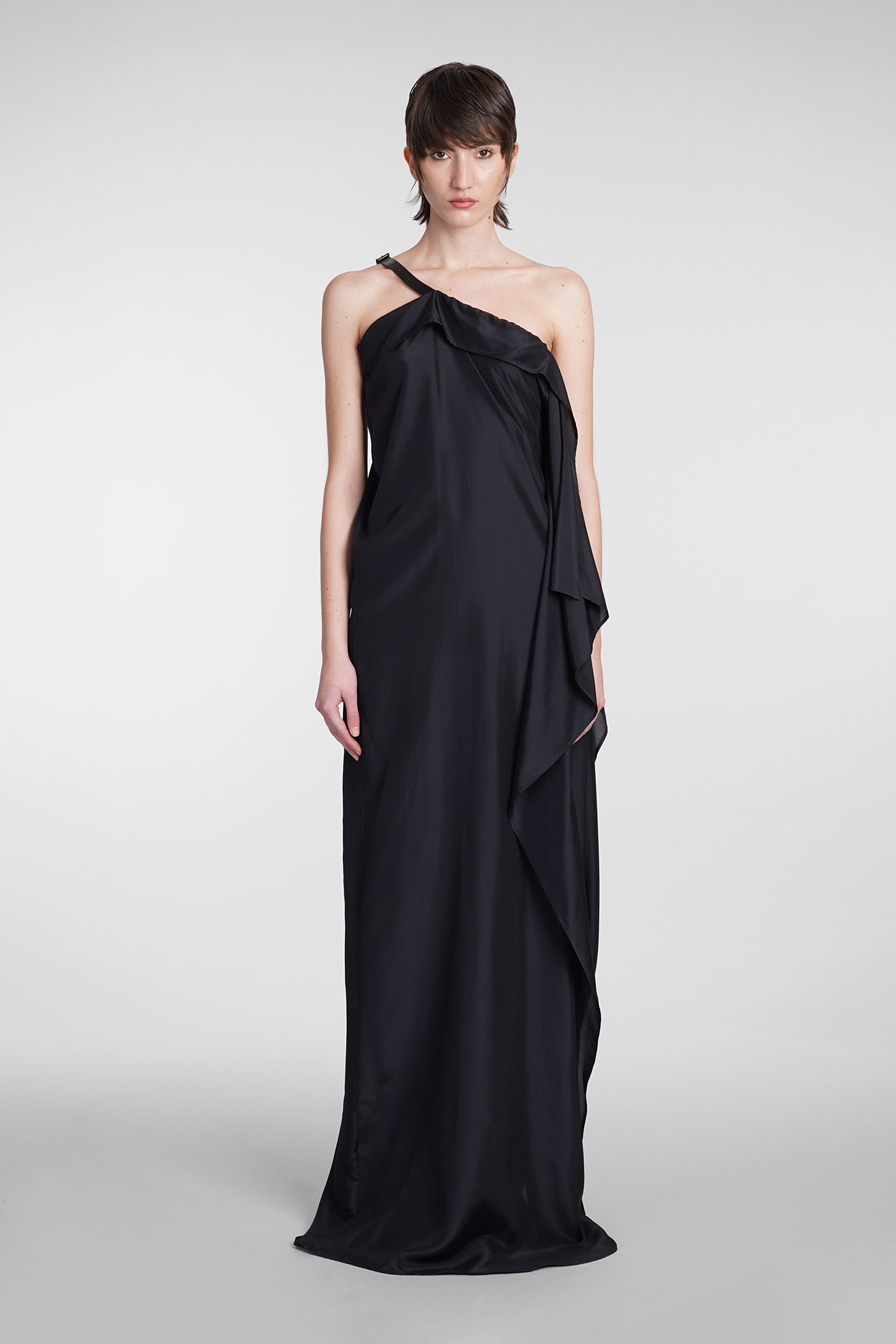 Shop Ann Demeulemeester Dress In Black Silk