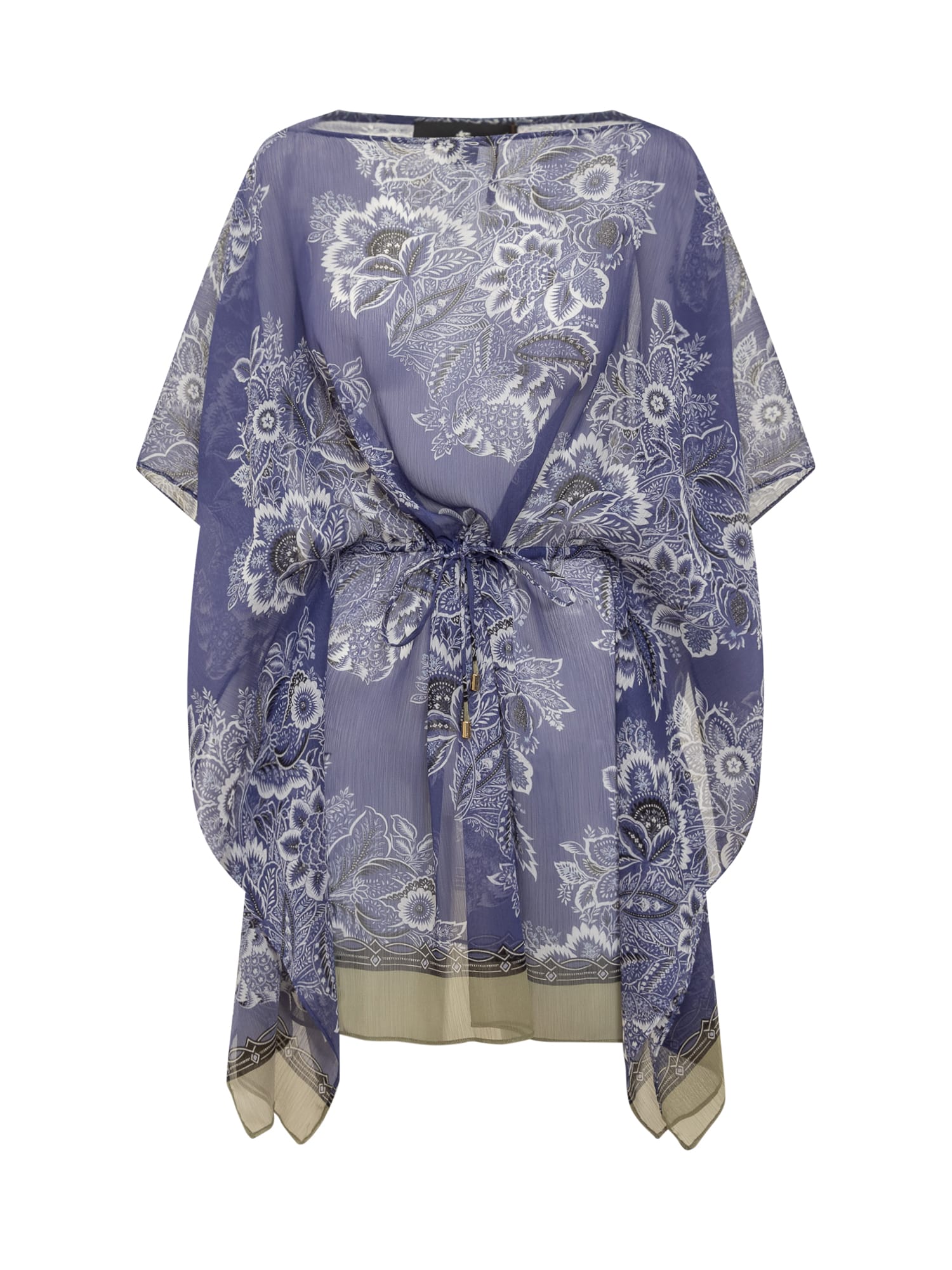 Shop Etro Beachwear Mini Dress In Blu