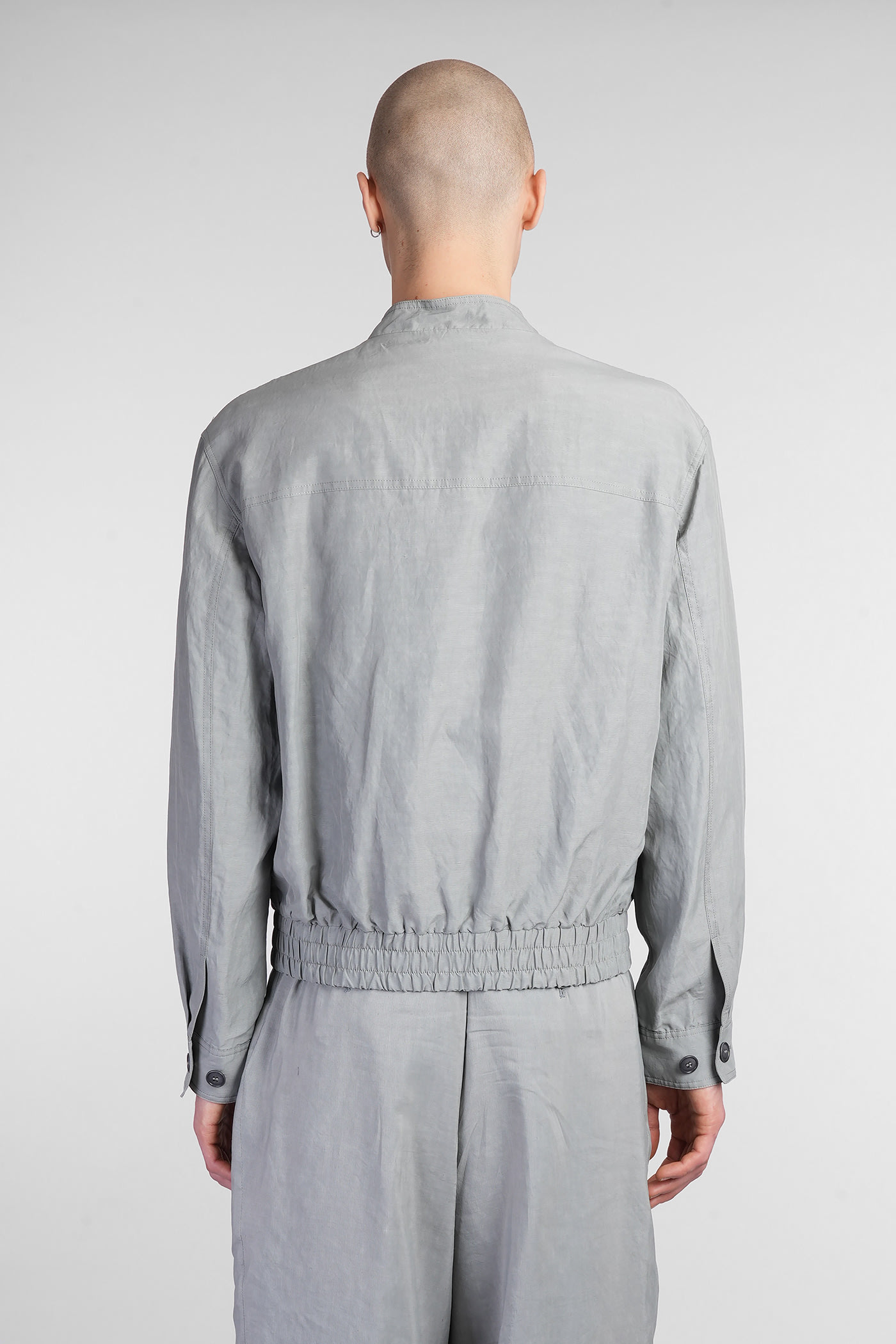Giorgio Armani Casual Jacket In Green Viscose In Green
