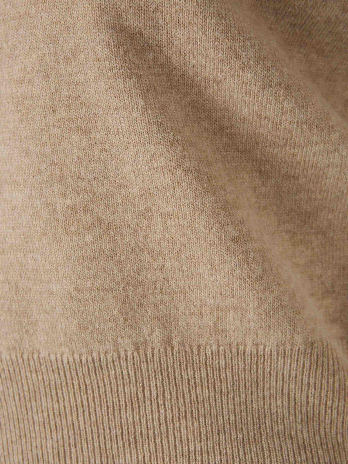 Maison Margiela Knitted Crewneck Top In Brown
