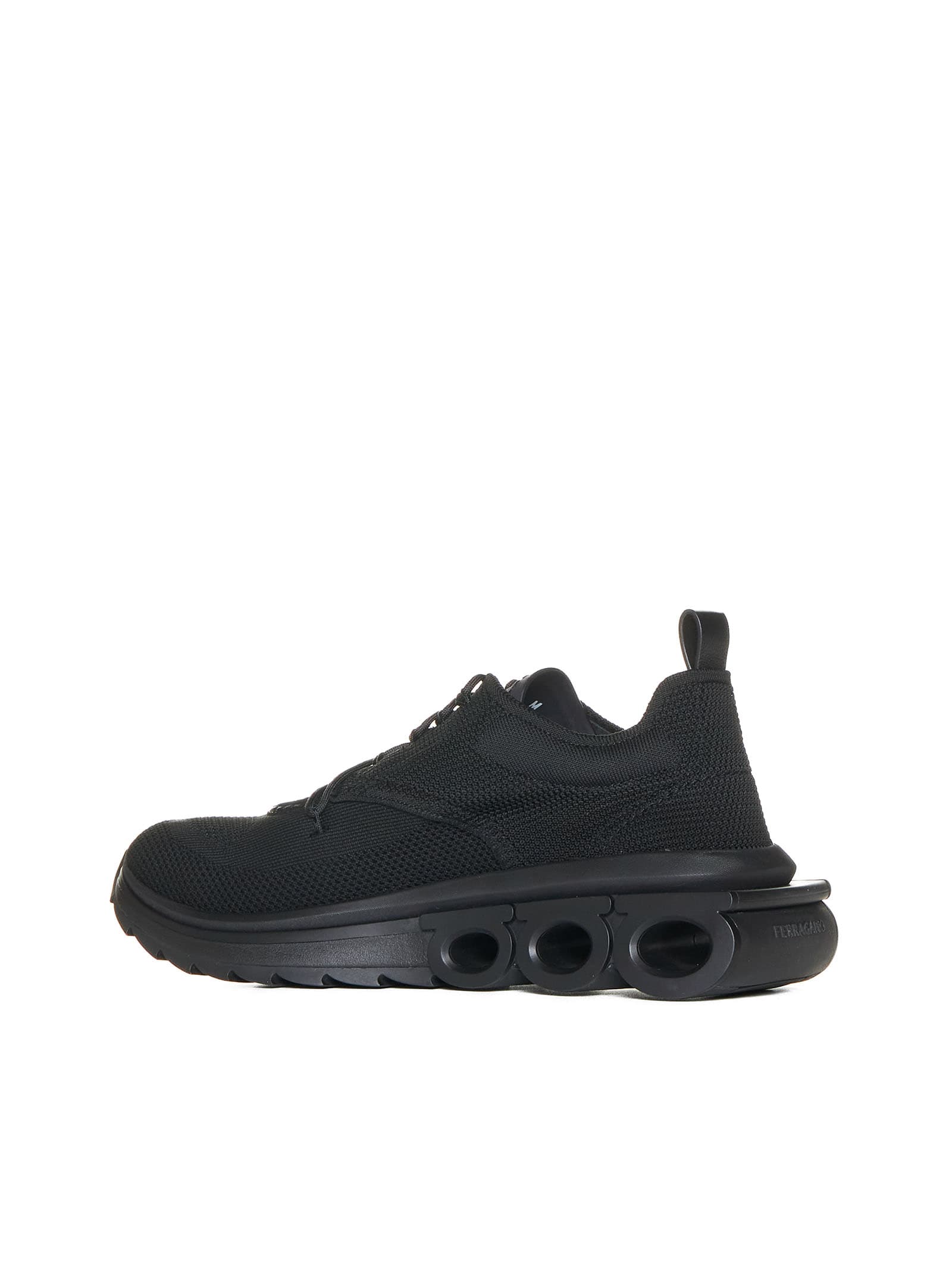 Shop Ferragamo Sneakers In Nero/antracite