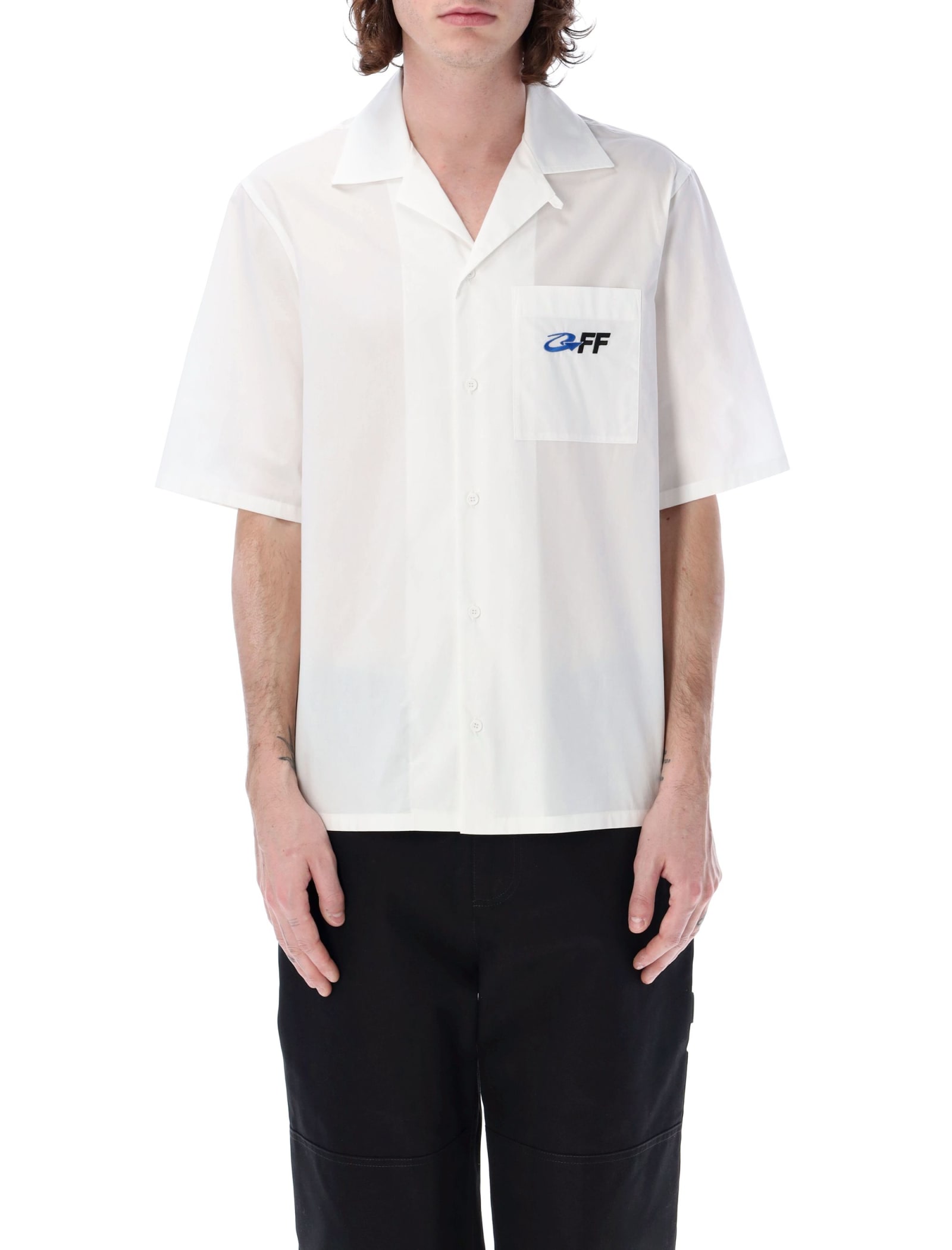 Off-White Exact Opp-print short-sleeved Shirt - Farfetch