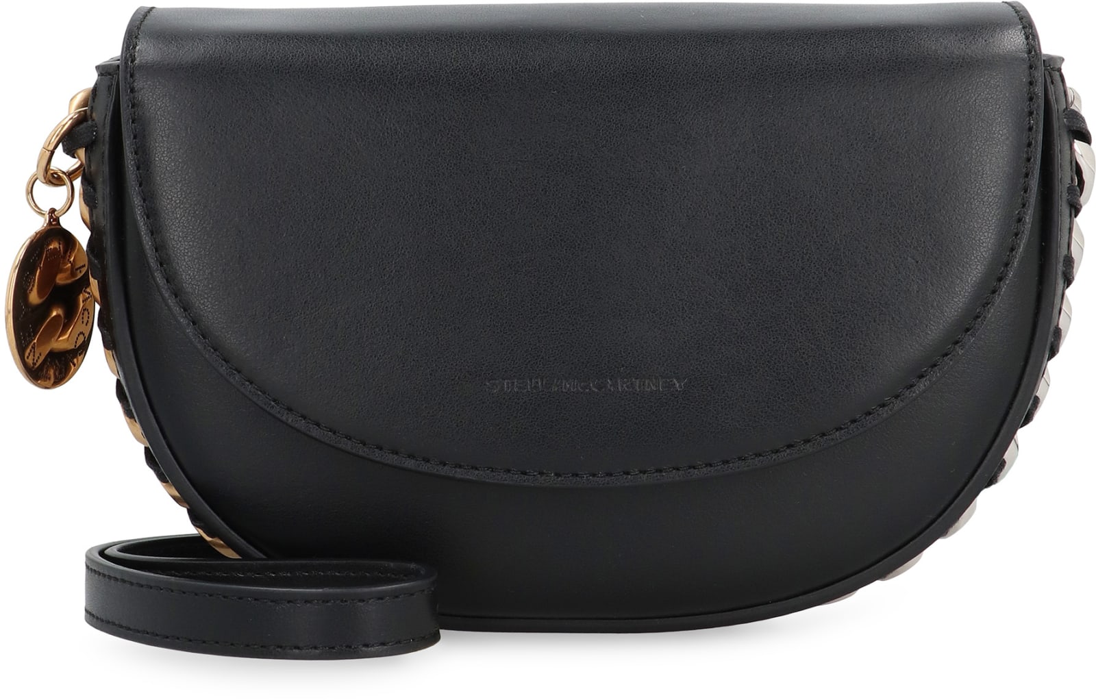 Shop Stella Mccartney Vegan Leather Shoulder Bag In Black