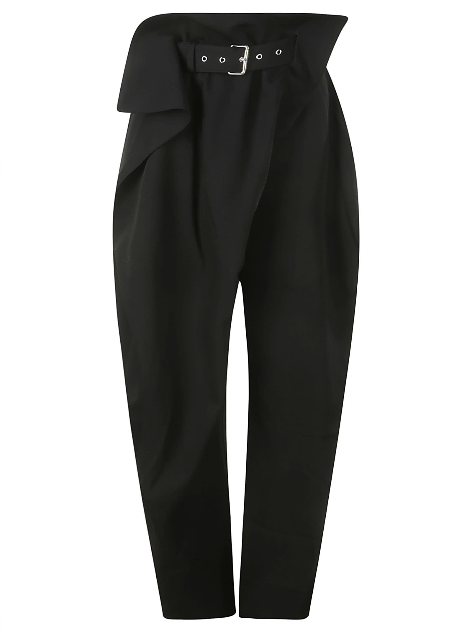 Shop Jw Anderson Fold Over Trousers In Black