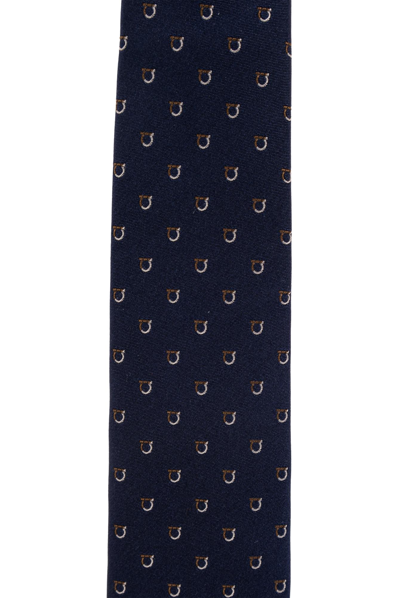 Ferragamo Gancini Bicolor Jacquard Tie Ties And Bow Ties Blue
