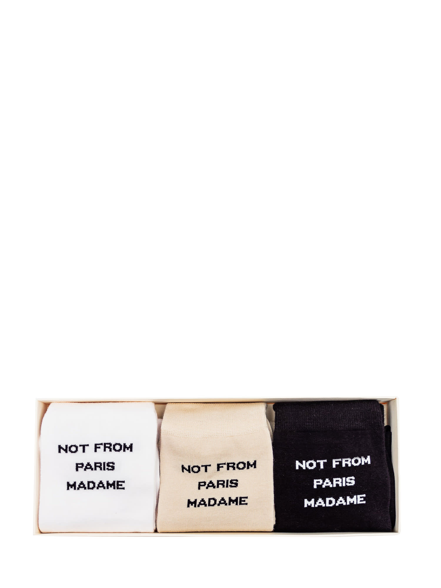 Drôle De Monsieur Socks Set With Logo In Black