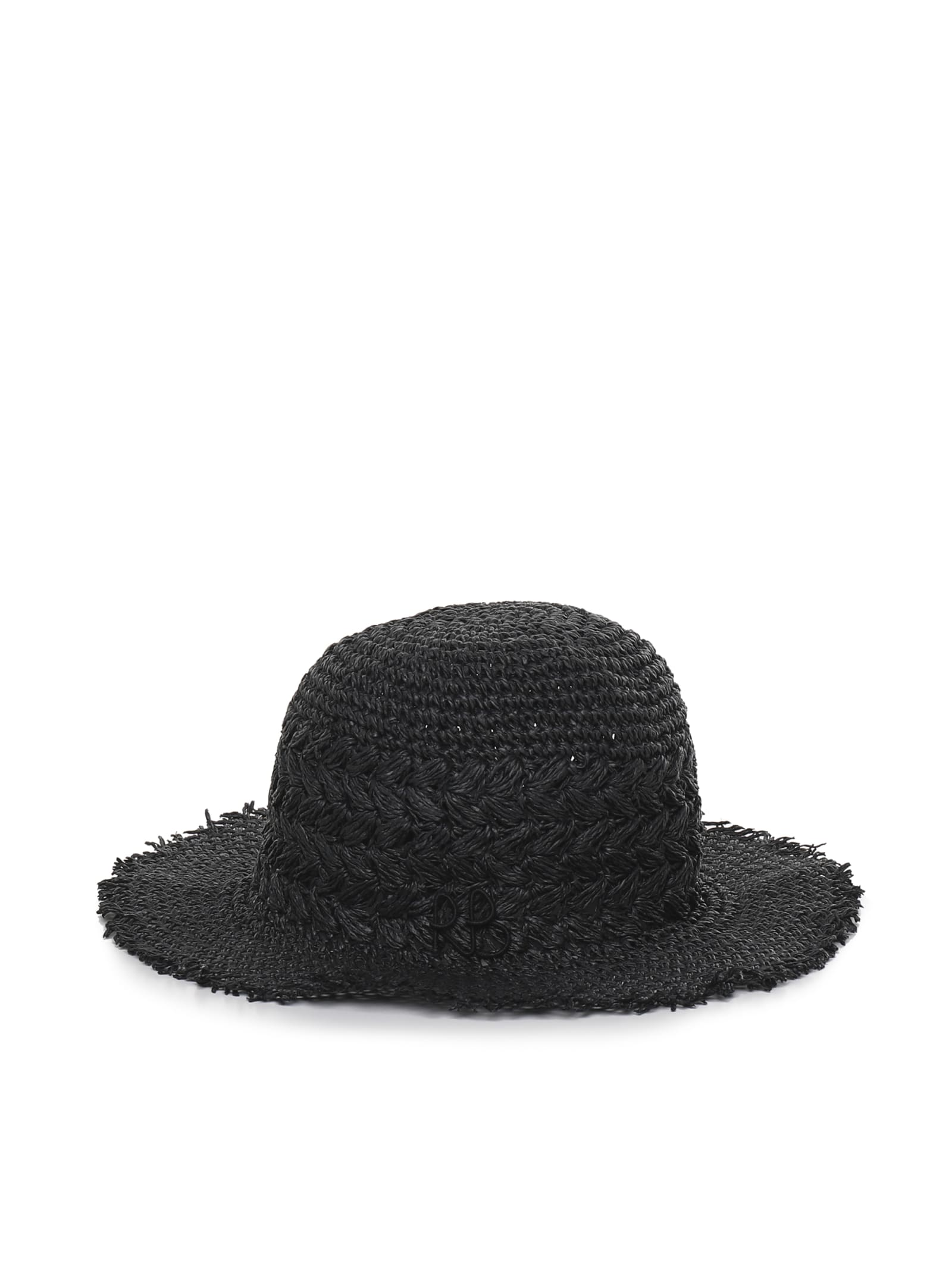 Shop Ruslan Baginskiy Rb Straw Hat In Black