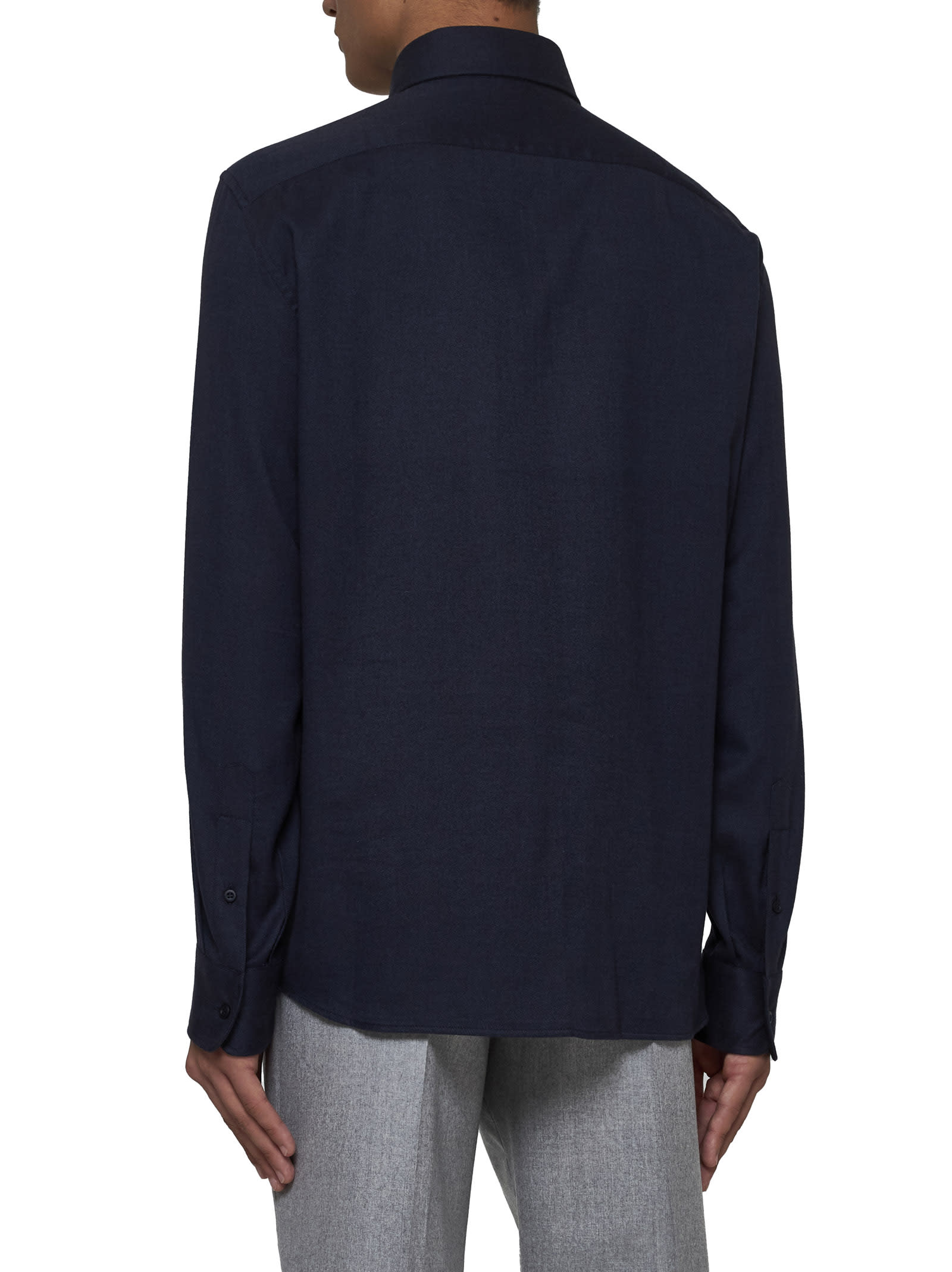 Shop Brunello Cucinelli Shirt In Blue