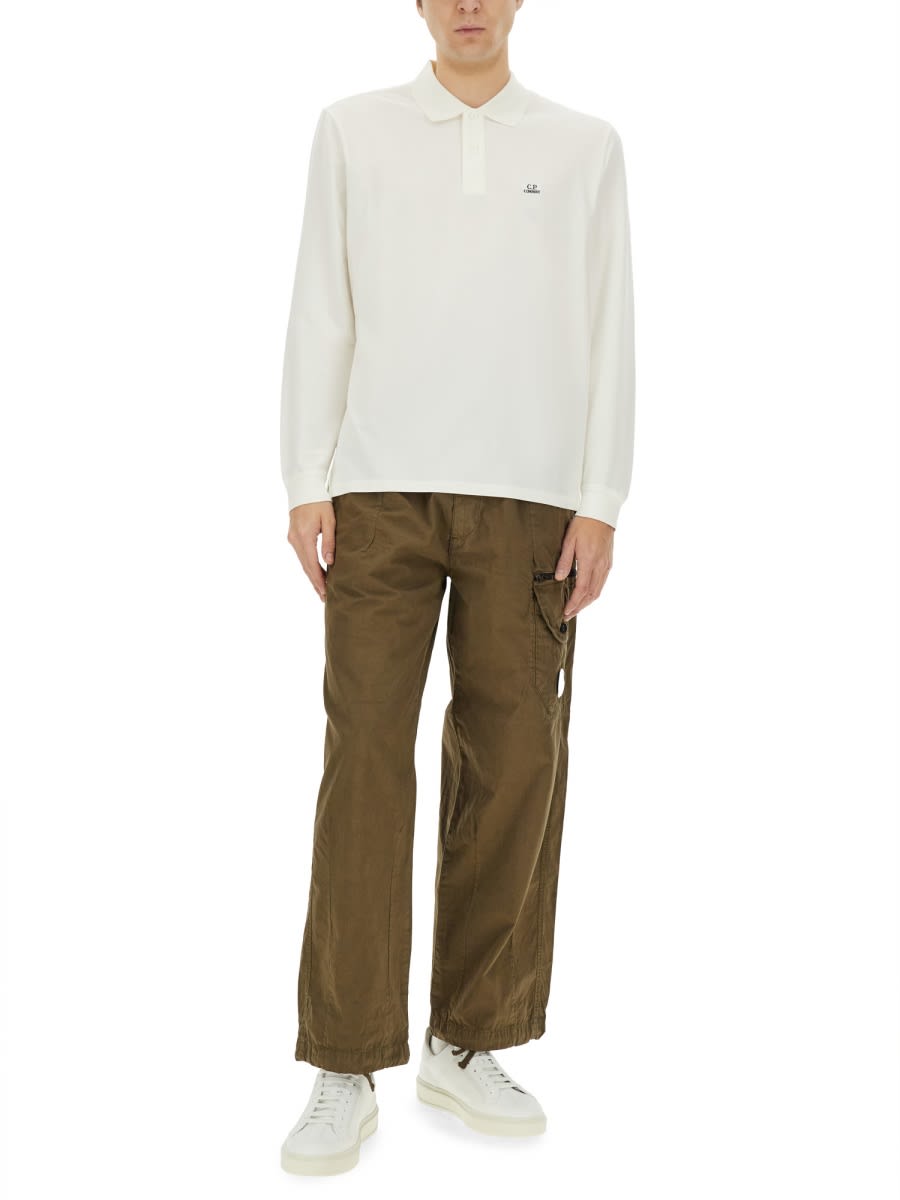 C.p. Company C. P. Company Polo With Logo In White