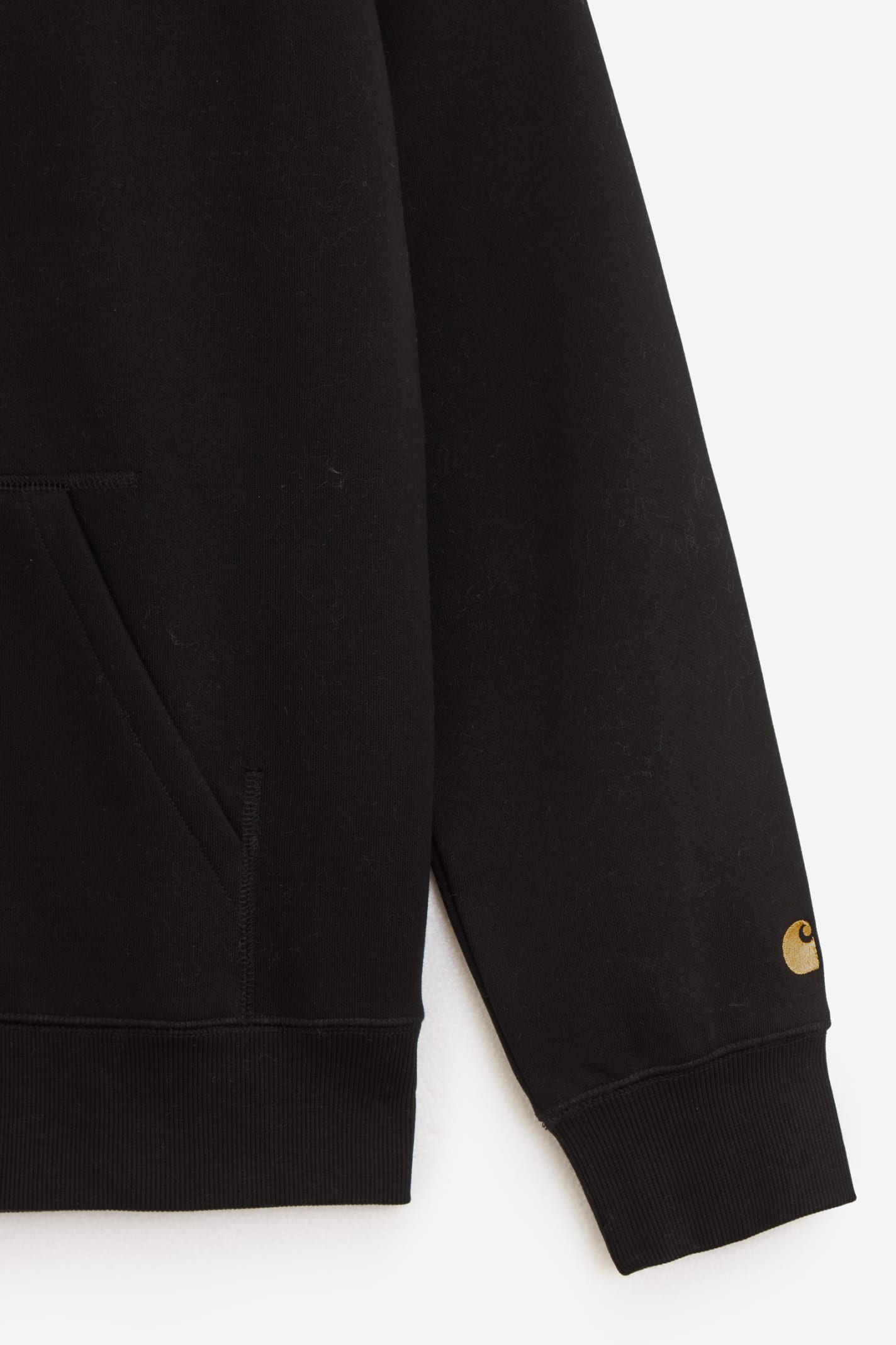 Carhartt Wip Cotton-blend Hoodie With Logo Print In Black