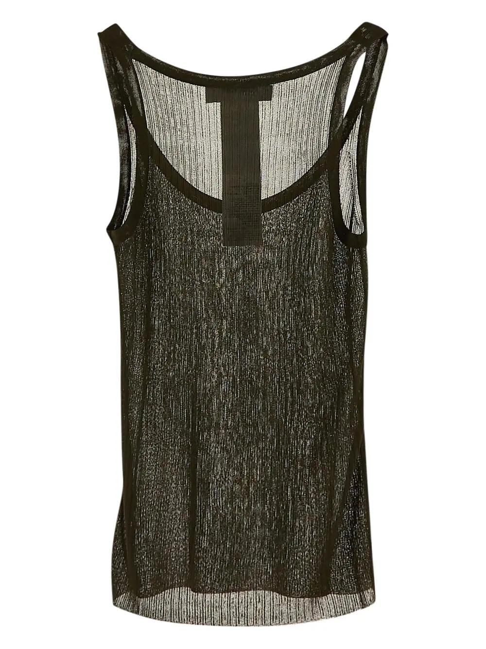 Shop Max Mara Silk Tank Top In Oliva