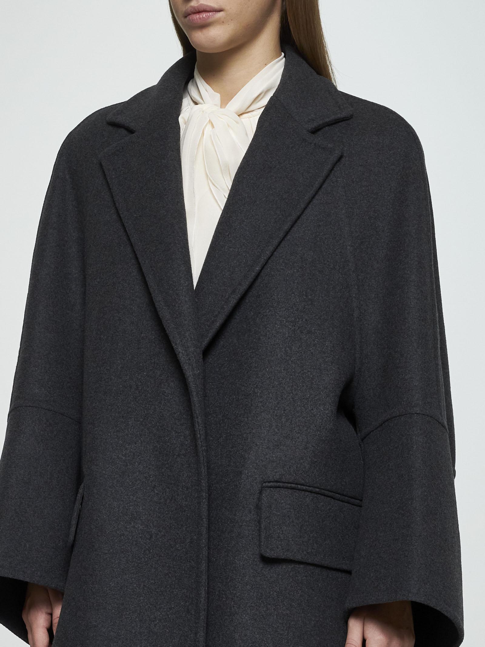 Shop Max Mara Asburgo Wool And Cashmere Coat In Dark Grey