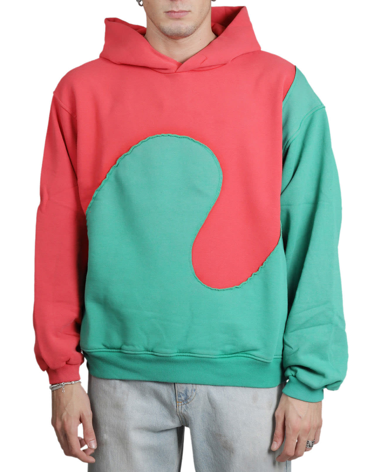 Erl Red And Green Hoodie