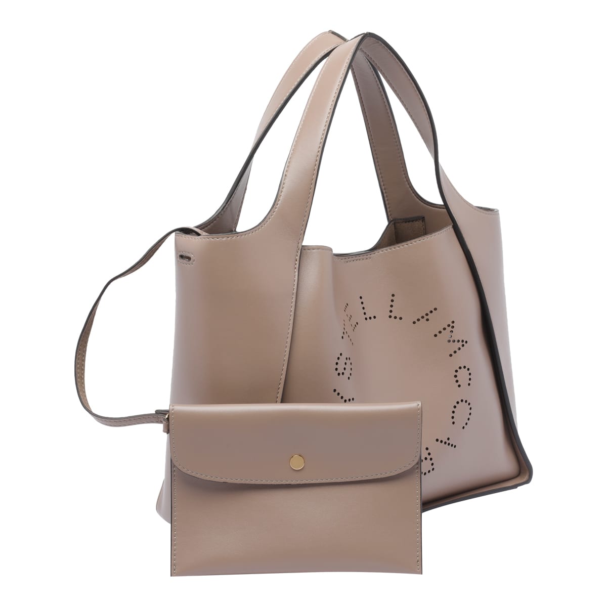 Stella Mccartney Logo Crossbody Bag In Brown