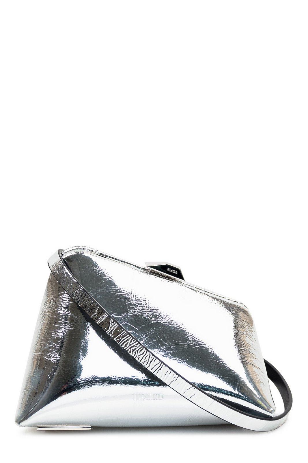 Attico Mini Midnight Clutch Bag In Silver