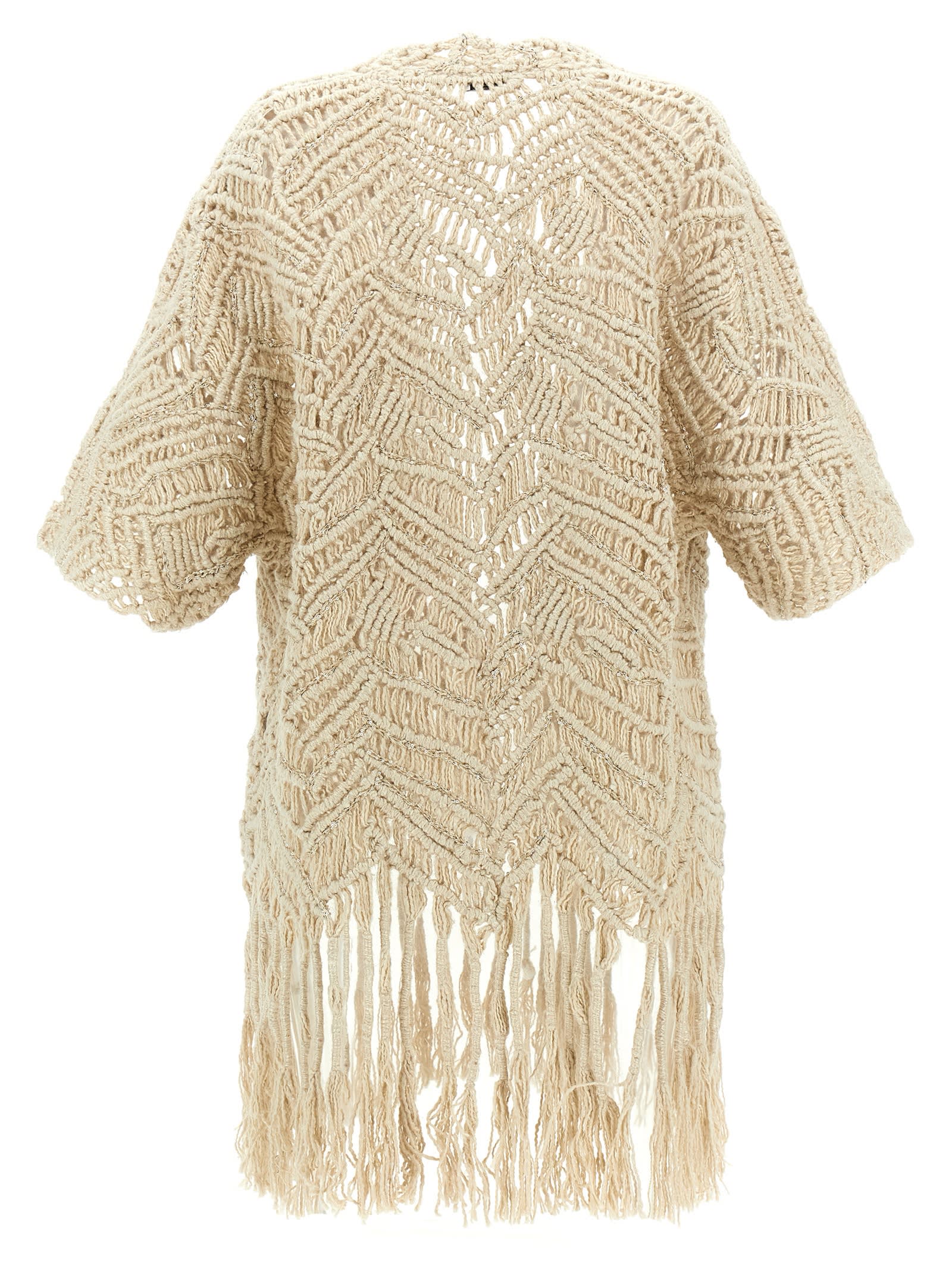 BRUNELLO CUCINELLI OPERA DAZZLING MACRAMÉ CARDIGAN