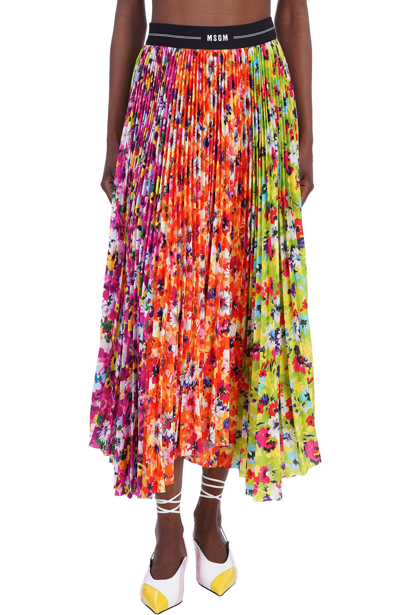MSGM Skirt In Multicolor Polyester