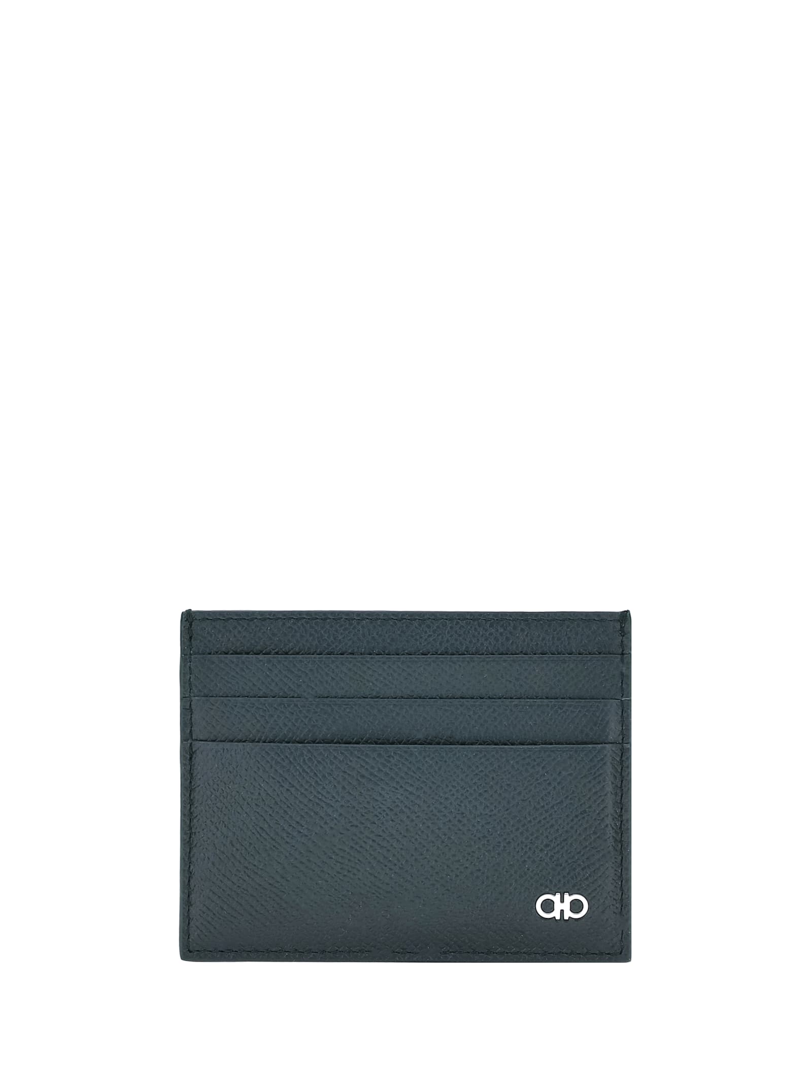 Ferragamo Gancini Card Holder In Green
