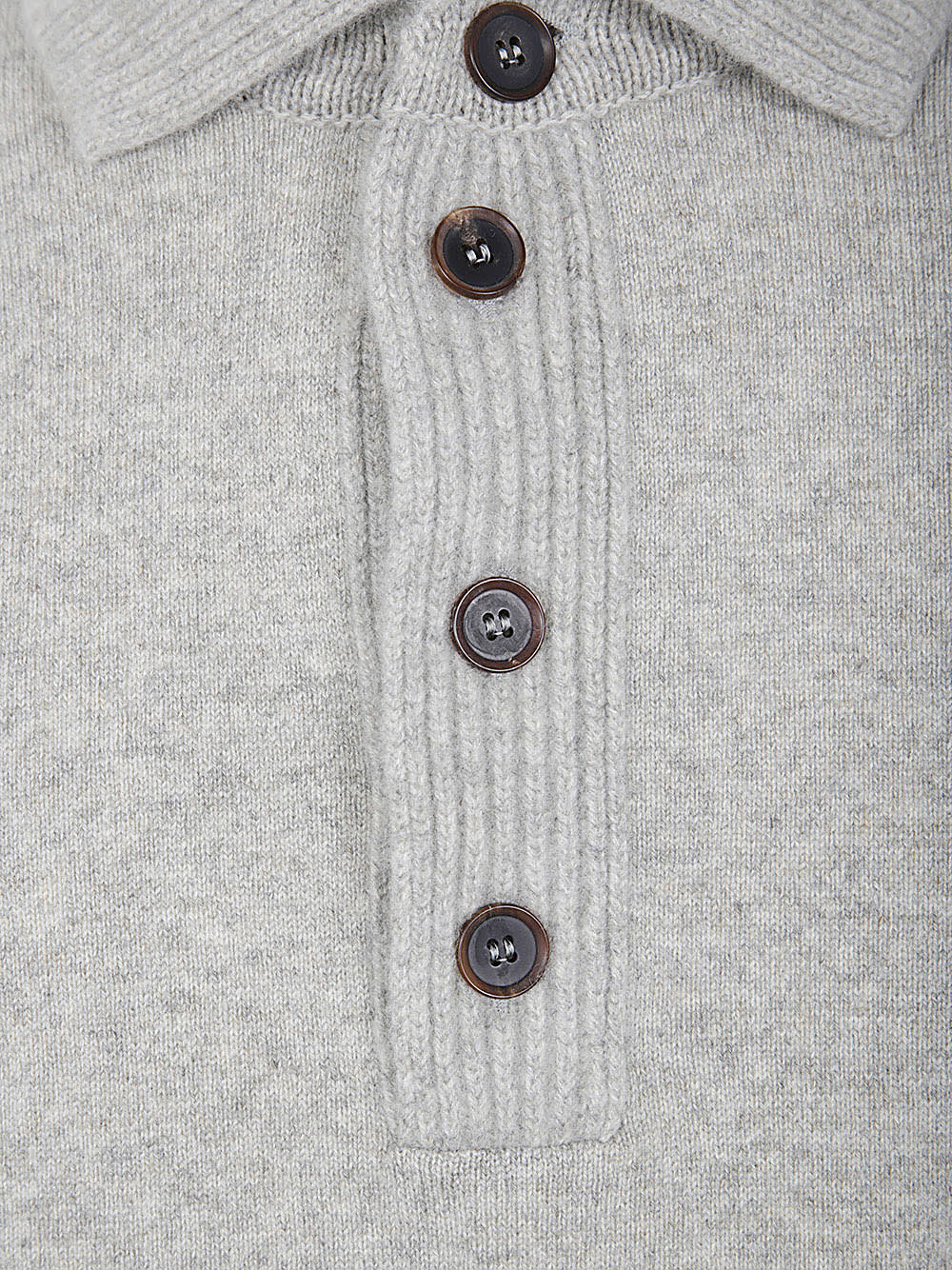 Shop Zegna Wool And Cashmere Polo In Light Grey Melange