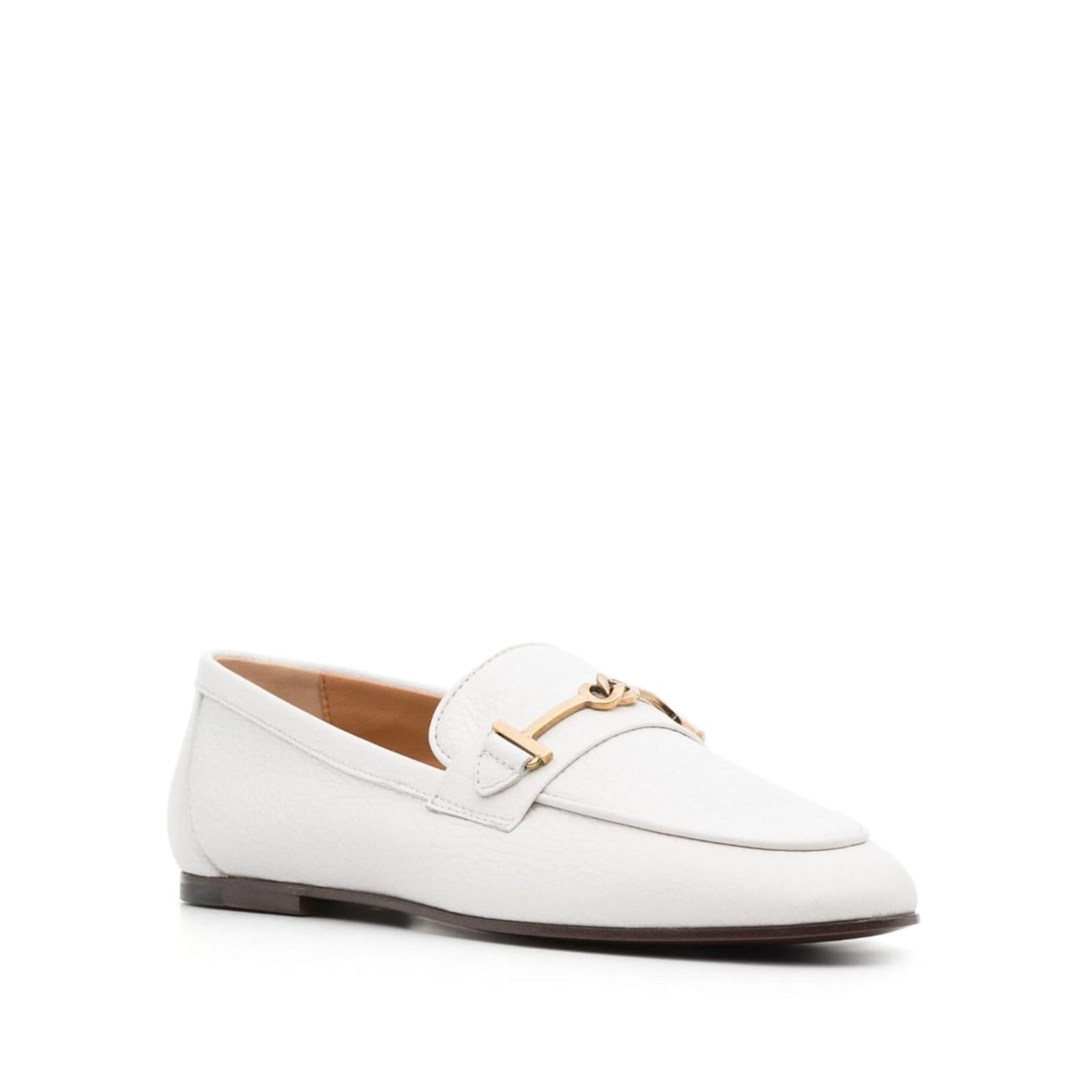 Tod's Leather Loafers In White