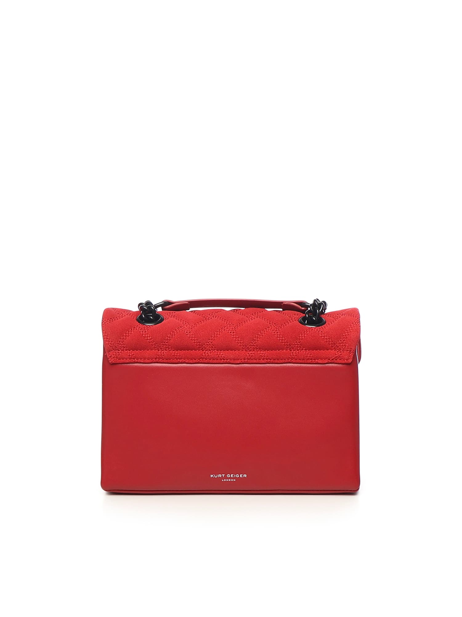 Kurt Geiger Kensington Quilted Leather Cross Body Bag In Red