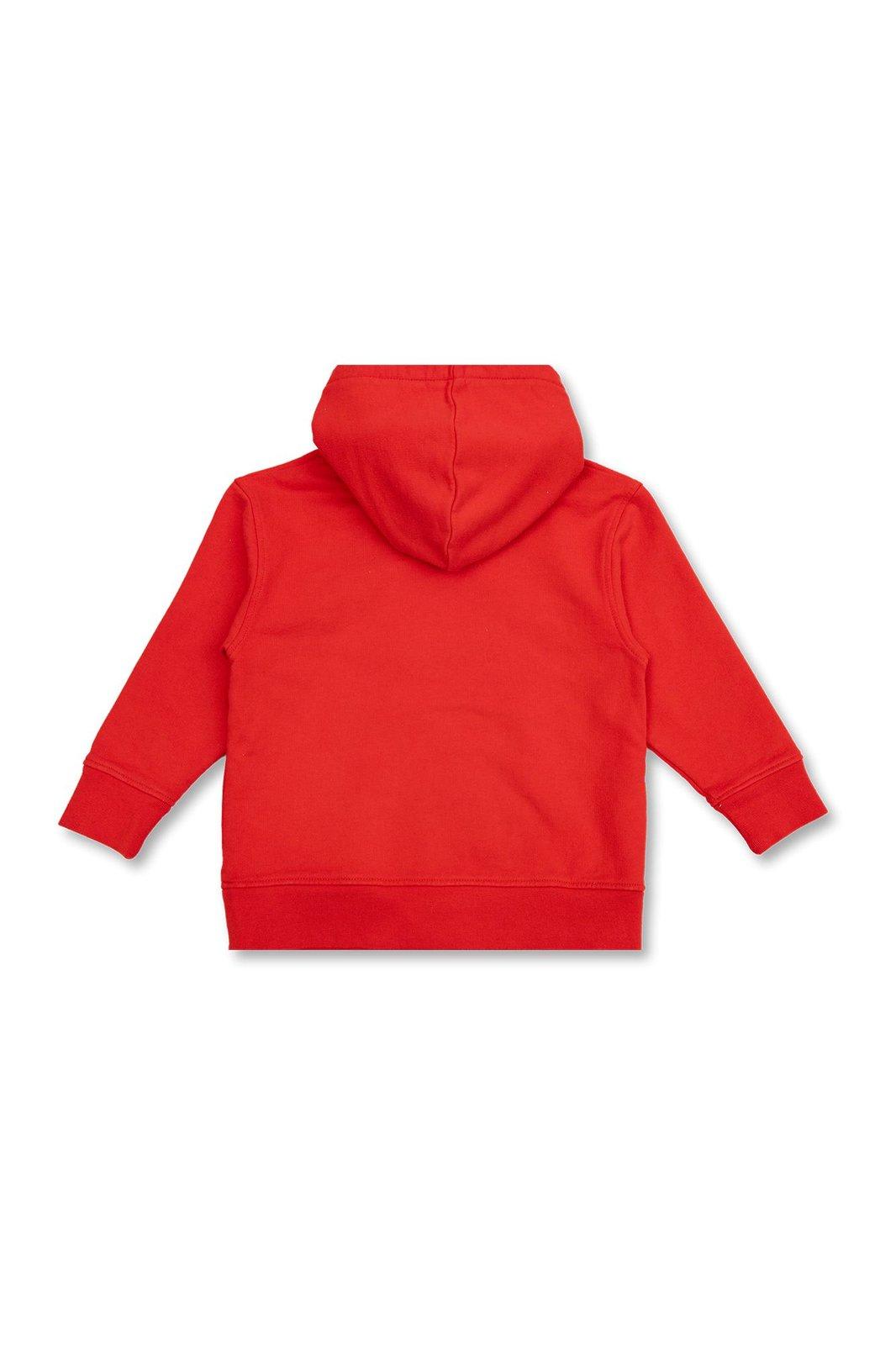 Shop Jacquemus Lenfant Logo Printed Jersey Hoodie In Red